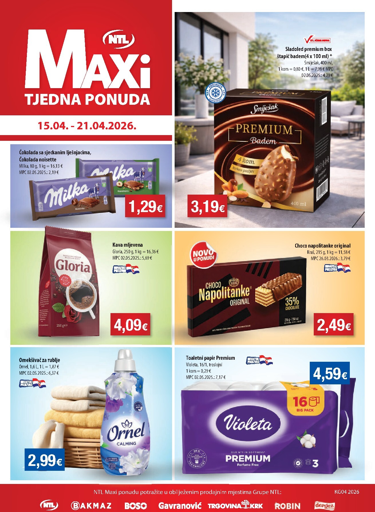 ntl - Aktualni NTL - Maxi tjedna ponuda katalog vrijedi od srijede 15.04.2026 do utorka 21.04.2026