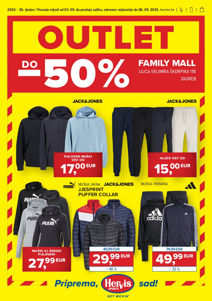 hervis - Prelistajte katalog Hervis - Outlet, vrijedi od 03.09. do 06.09.