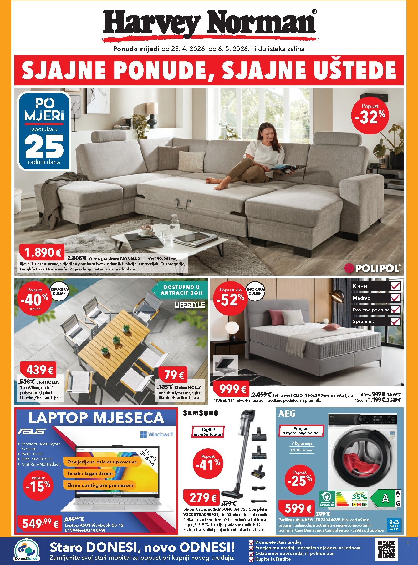 harvey-norman - Aktualni Harvey Norman katalog vrijedi od četvrtka 23.04.2026 do srijede 06.05.2026 - page: 1