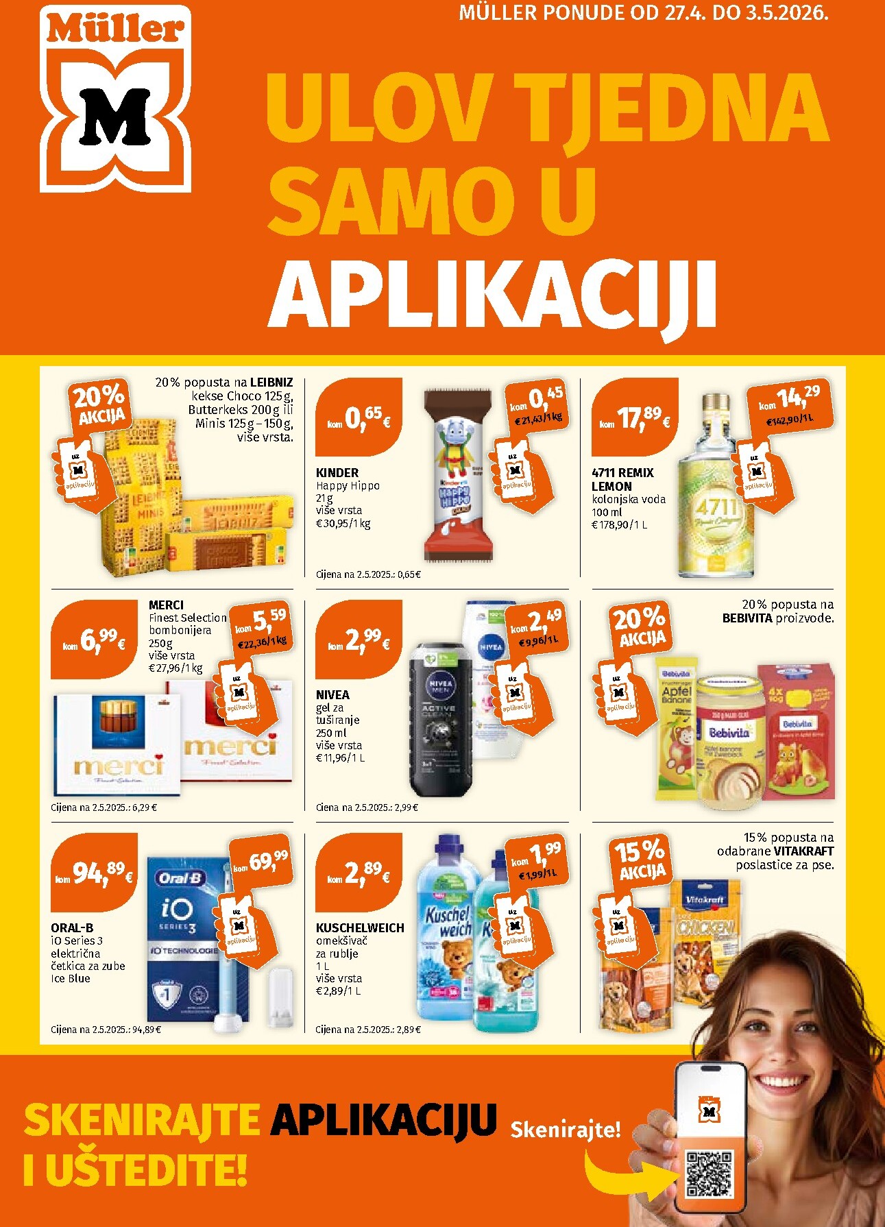 muller - Müller letak za sljedeći tjedan od ponedjeljka 27.04.2026 do nedjelje 03.05.2026 - page: 1