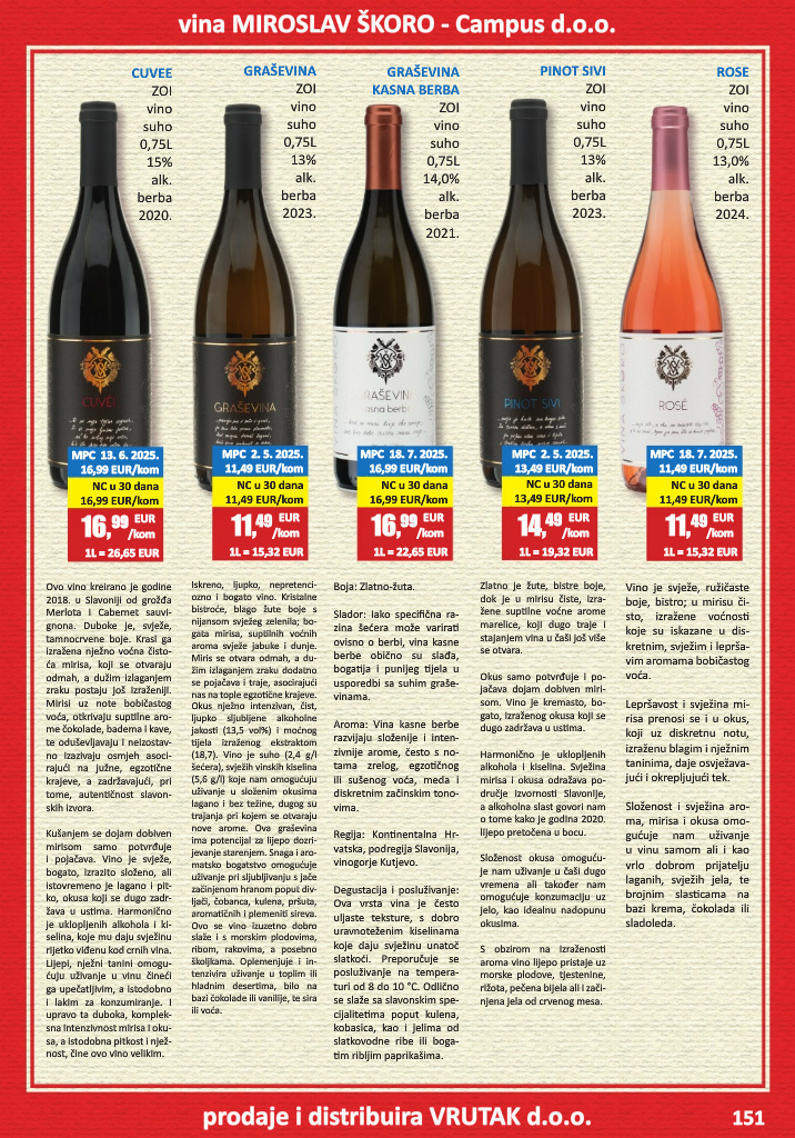 vrutak - Prelistajte katalog Vrutak - Vinski Katalog, vrijedi od 01.11. do 31.10. - page: 151