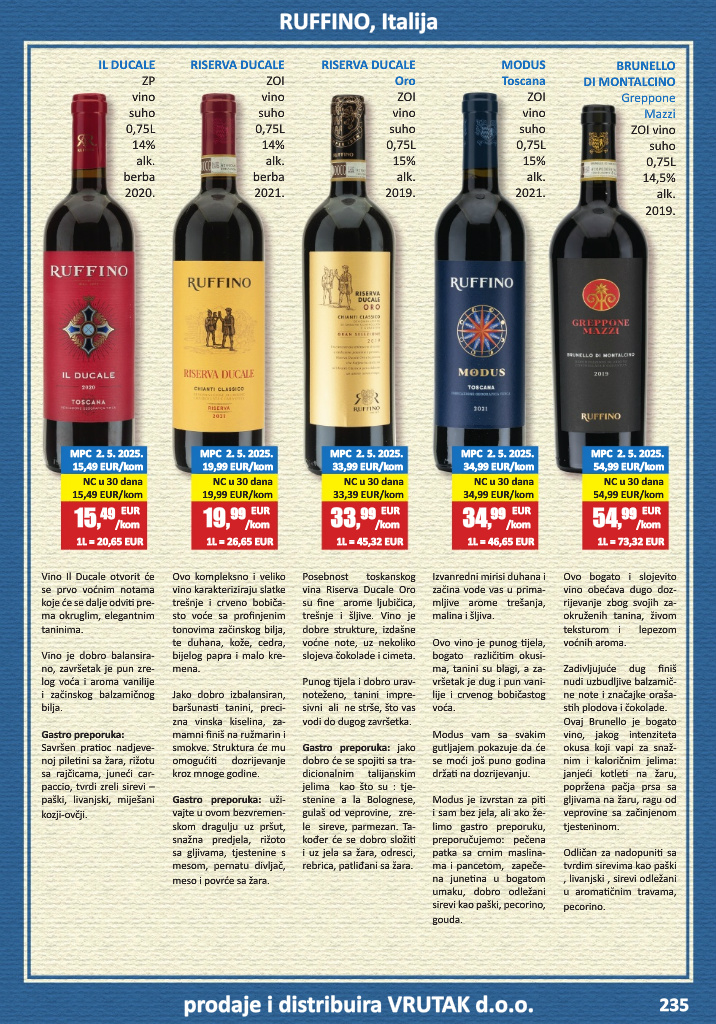 vrutak - Prelistajte katalog Vrutak - Vinski Katalog, vrijedi od 01.11. do 31.10. - page: 235