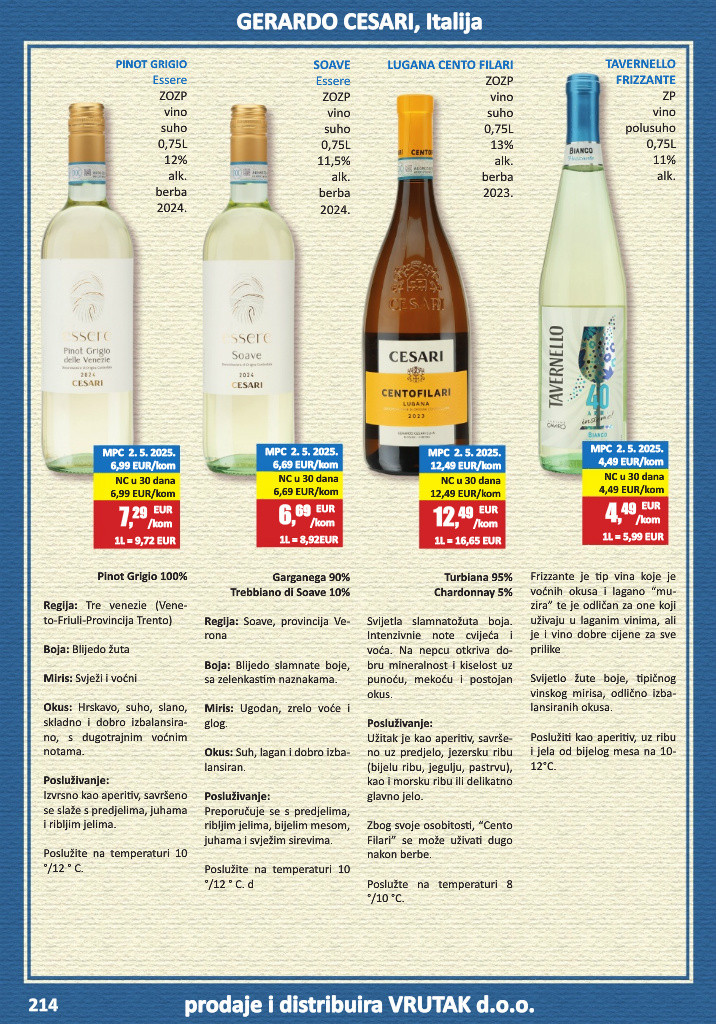 vrutak - Prelistajte katalog Vrutak - Vinski Katalog, vrijedi od 01.11. do 31.10. - page: 214
