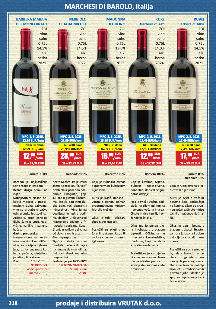 vrutak - Prelistajte katalog Vrutak - Vinski Katalog, vrijedi od 01.11. do 31.10. - page: 218