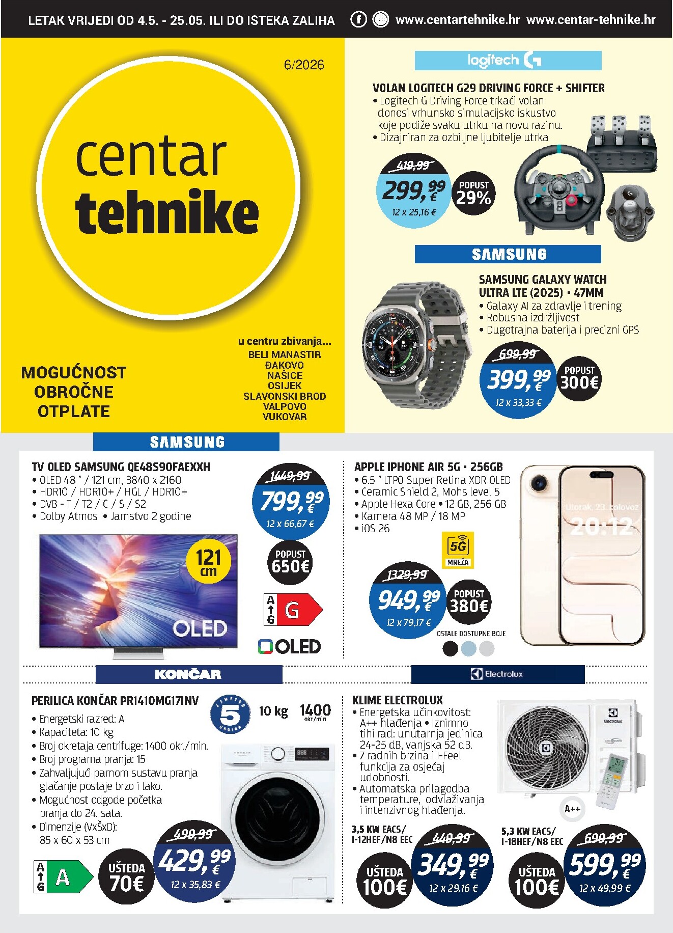 centar-tehnike - Aktualni Centar tehnike katalog vrijedi od ponedjeljka 04.05.2026 do ponedjeljka 25.05.2026 - page: 1