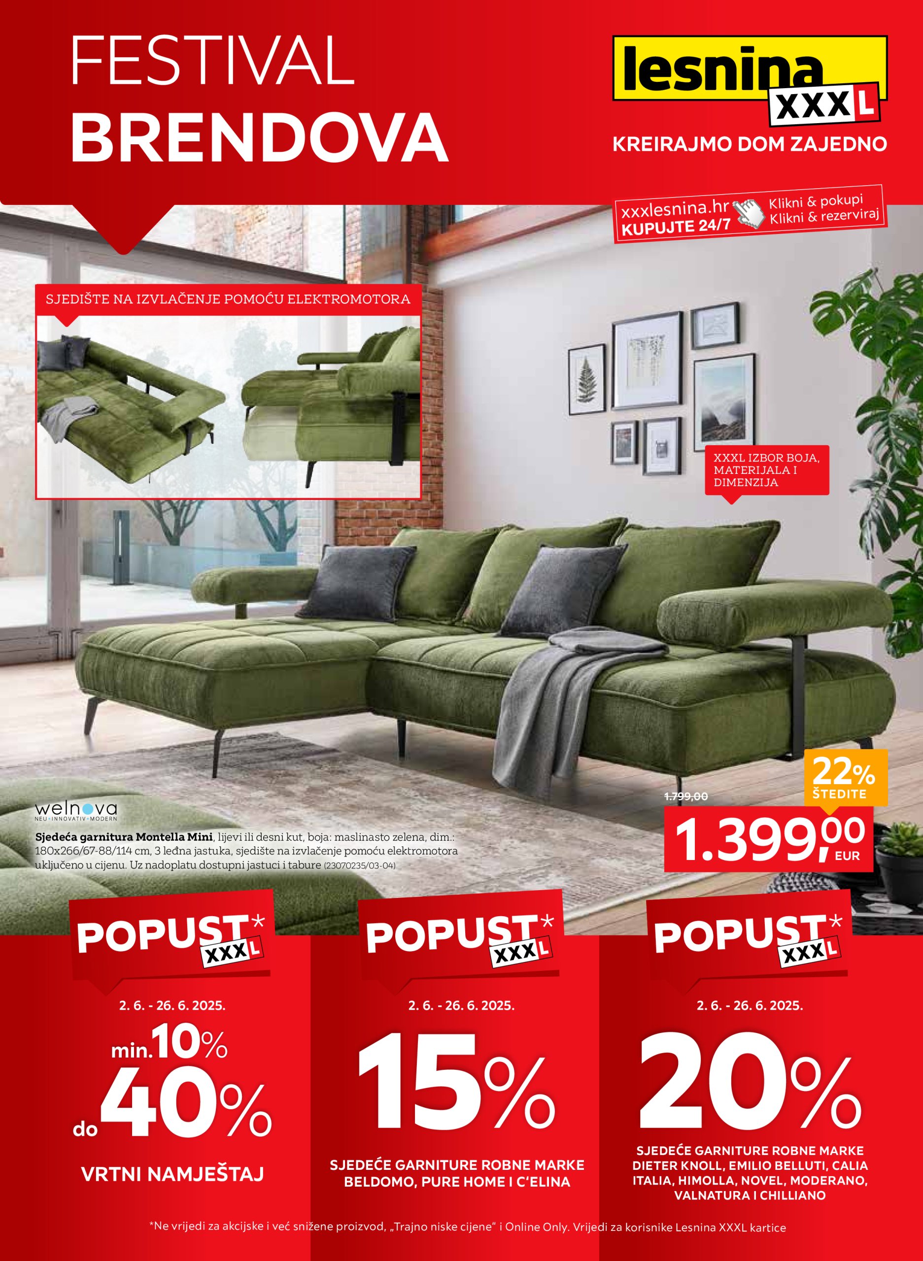 lesnina-xxxl - Prelistajte ovaj Lesnina - Festival brendova - namještaj katalog, vrijedi od 02.06. do 26.06.