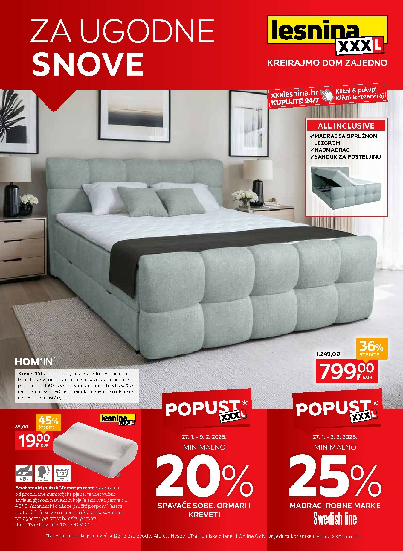lesnina-xxxl - Prelistajte katalog Lesnina - Za ugodne snove, vrijedi od 27.01.2026 do 19.02.2026