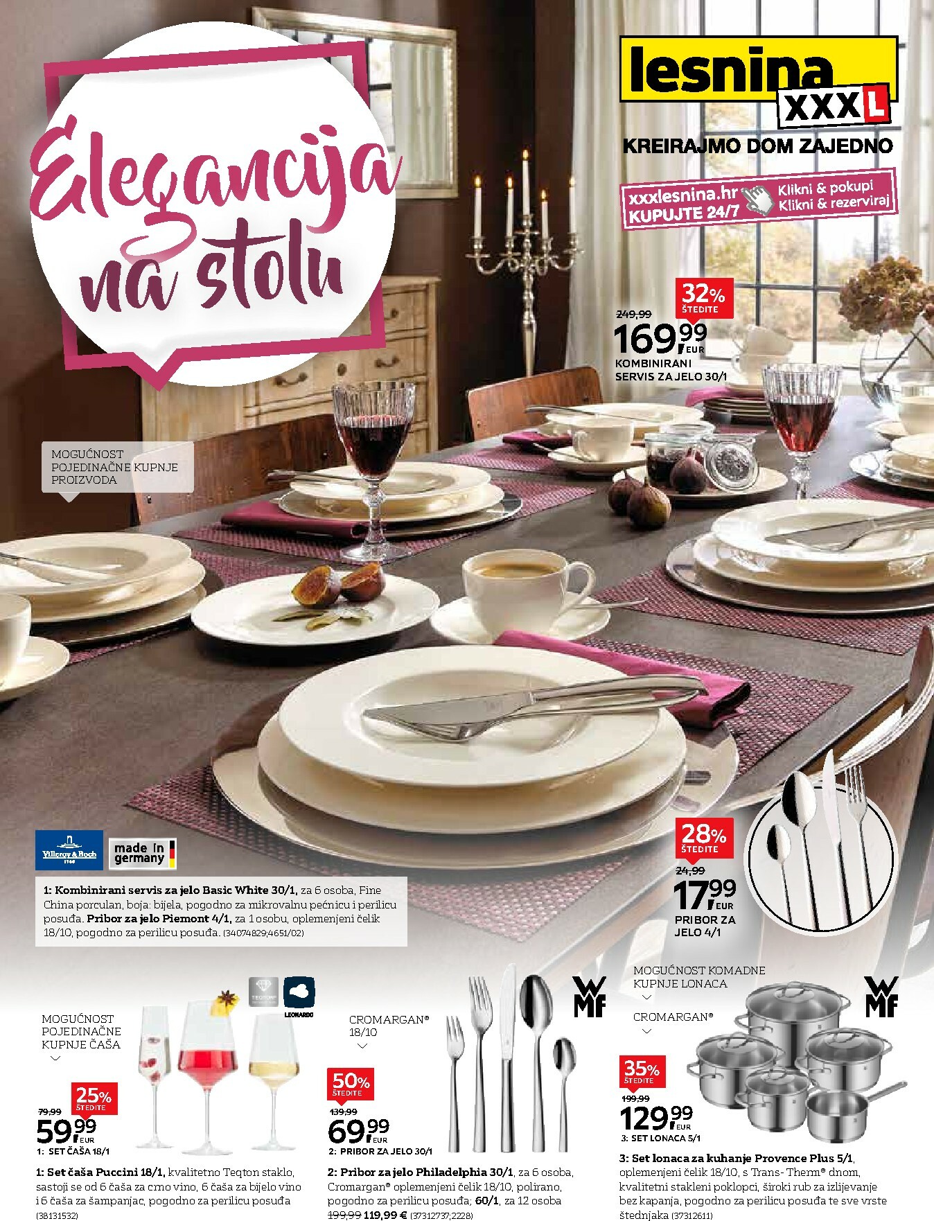 lesnina-xxxl - Prelistajte katalog Lesnina - Elegancija na stolu, vrijedi od 27.01.2026 do 19.02.2026 - page: 1