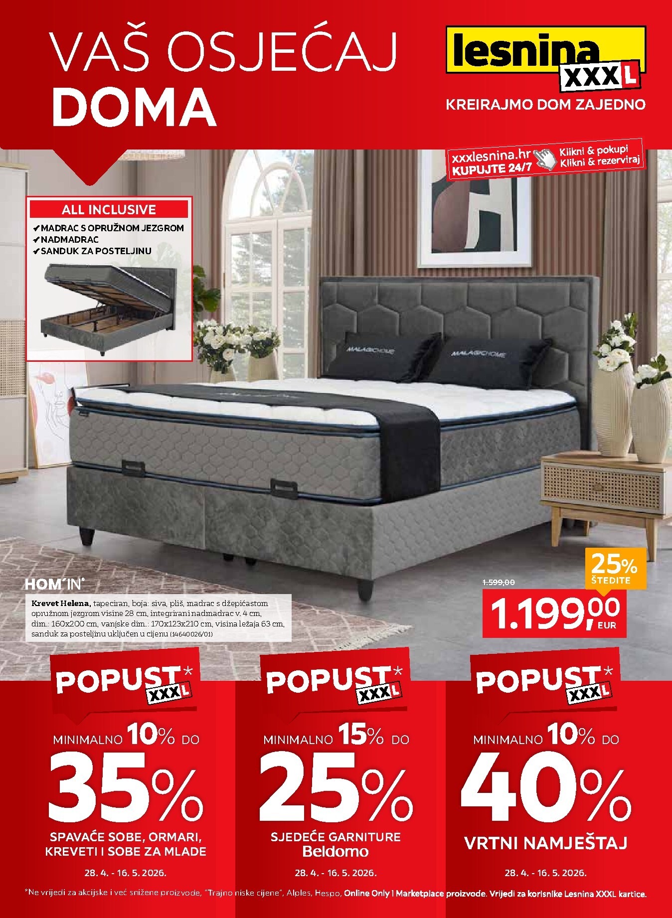 lesnina-xxxl - Aktualni Lesnina - Vaš osjećaj doma katalog vrijedi od utorka 28.04.2026 do petka 29.05.2026
