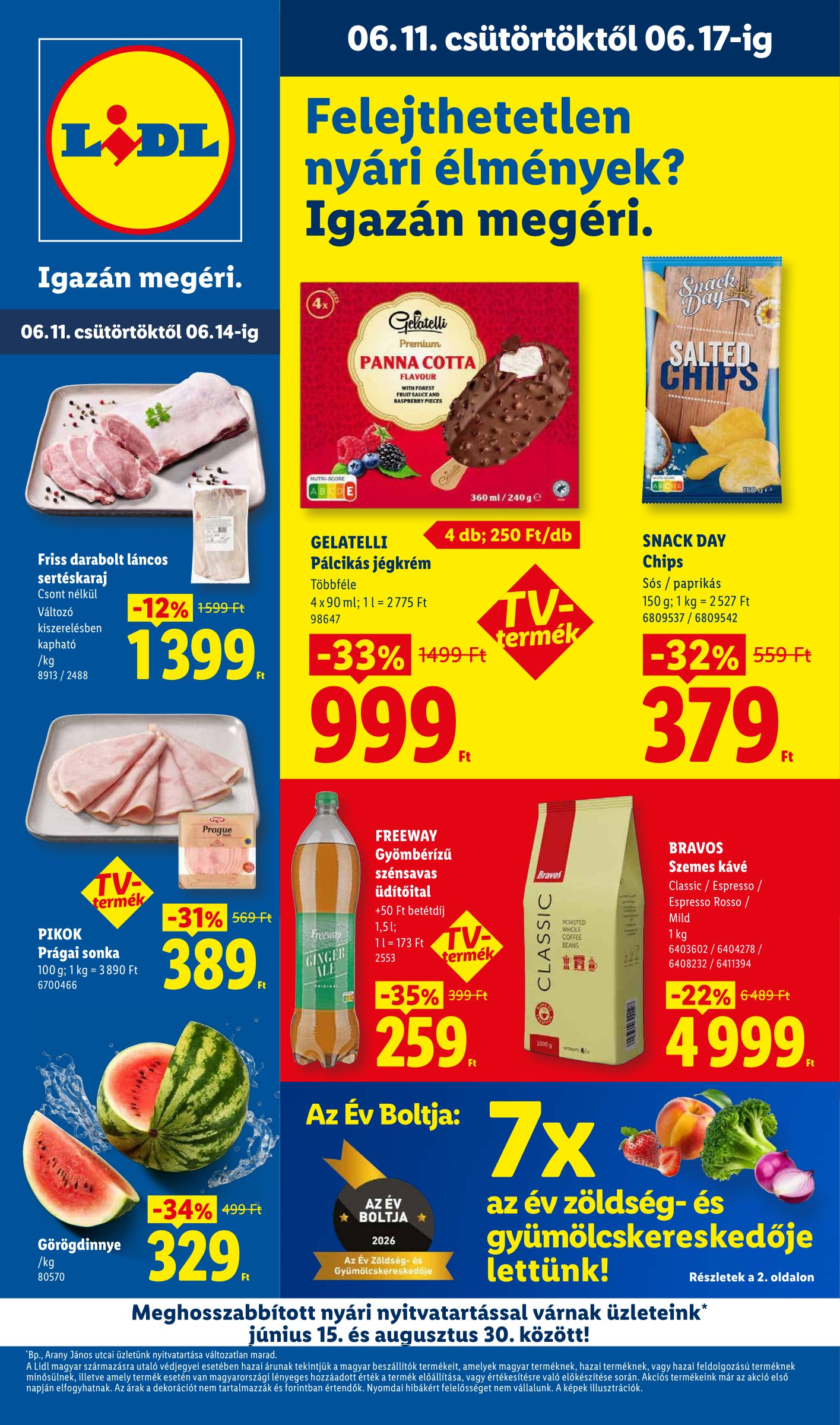lidl - Lidl hirdetmény a következő hétre csütörtöktől 2026.06.11.-tól szerdától 2026.06.17.-ig