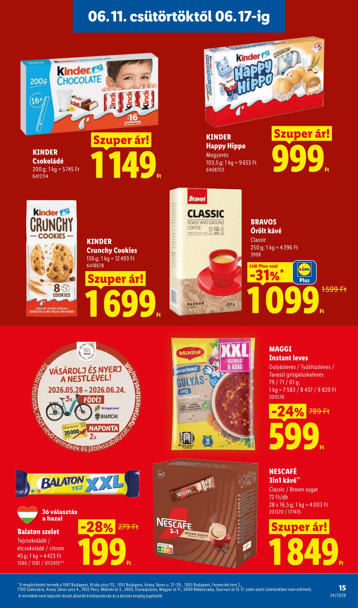 lidl - Aktuális Lidl szórólap érvényes csütörtöktől 2026.06.11.-től szerdától 2026.06.17.-ig - page: 15