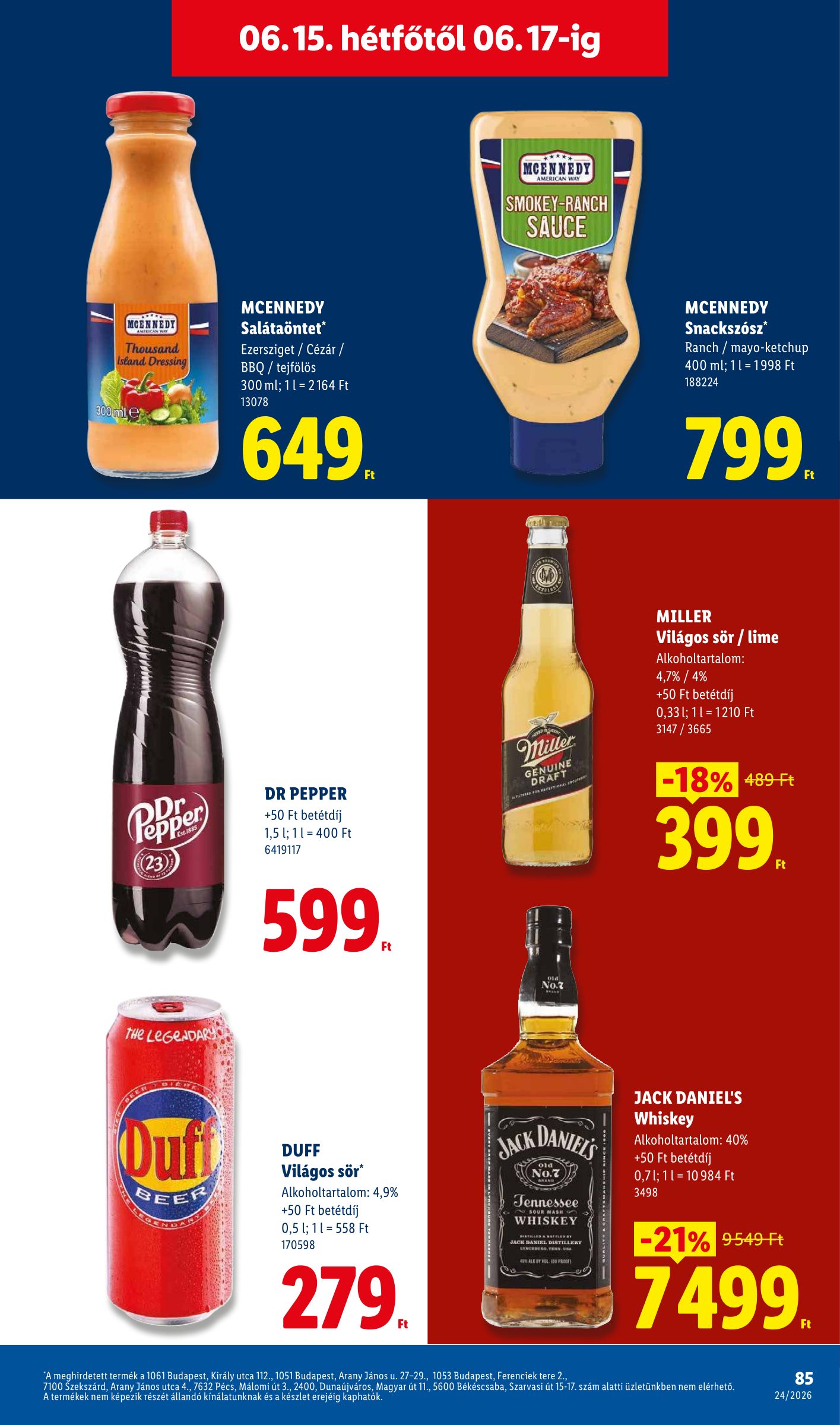 lidl - Aktuális Lidl szórólap érvényes csütörtöktől 2026.06.11.-től szerdától 2026.06.17.-ig - page: 85
