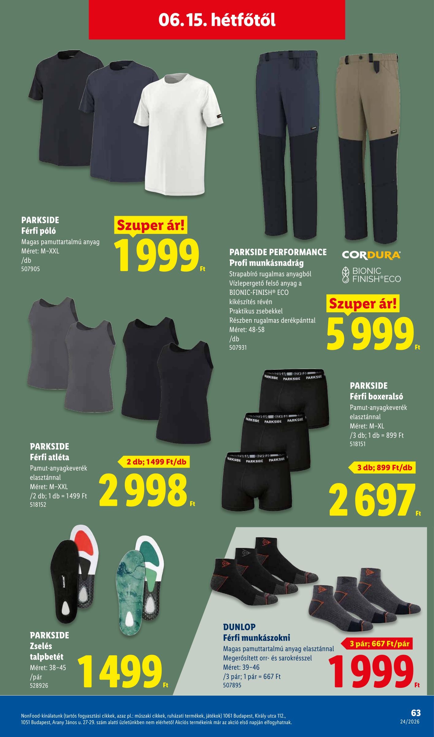 lidl - Aktuális Lidl szórólap érvényes csütörtöktől 2026.06.11.-től szerdától 2026.06.17.-ig - page: 63