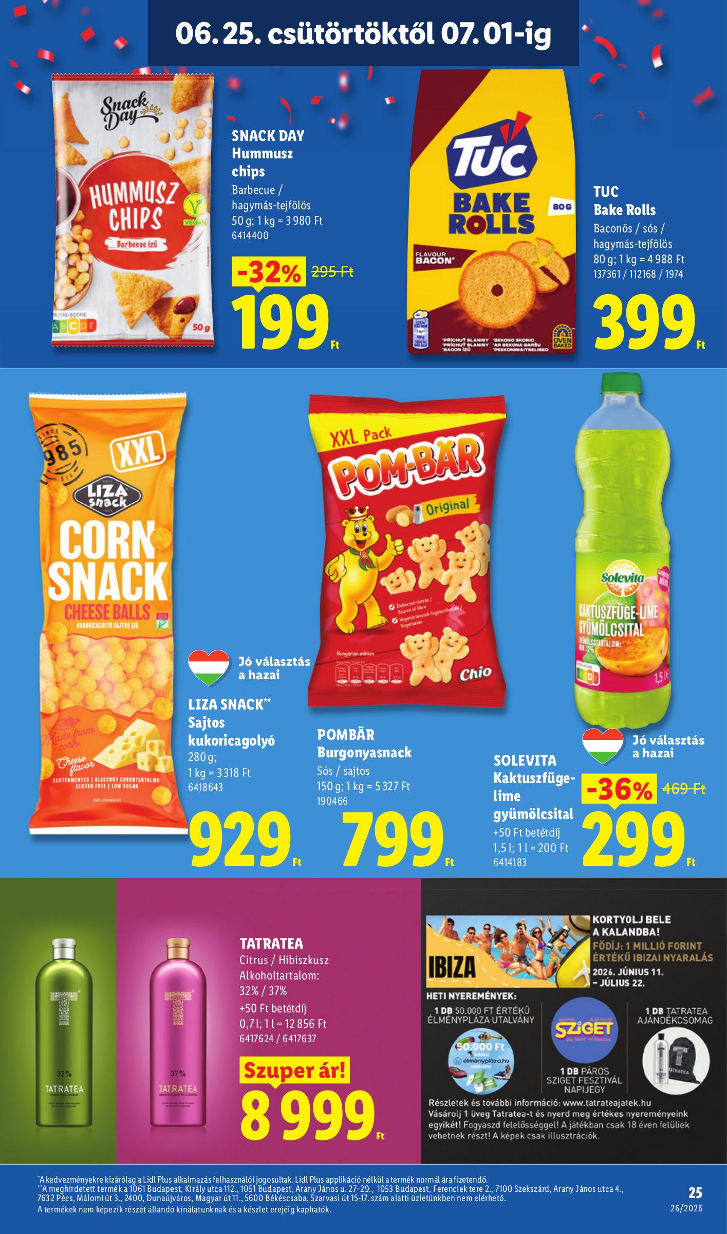 lidl - Lidl hirdetmény a következő hétre csütörtöktől 2026.06.25.-tól szerdától 2026.07.01.-ig - page: 25