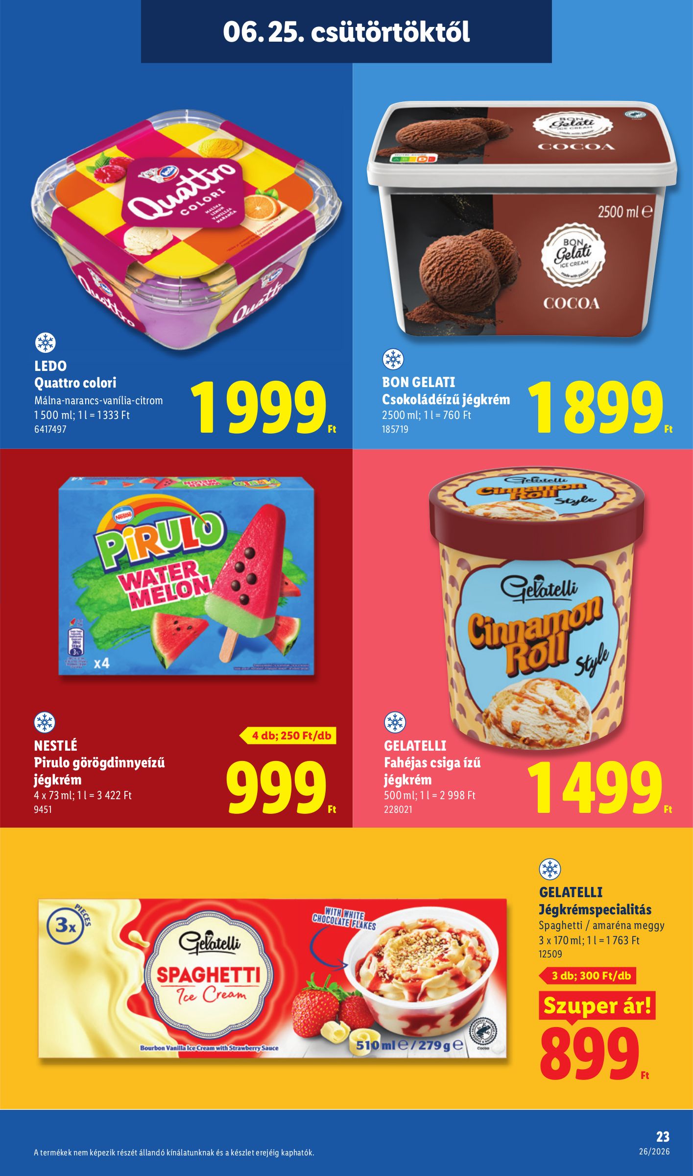 lidl - Lidl hirdetmény a következő hétre csütörtöktől 2026.06.25.-tól szerdától 2026.07.01.-ig - page: 23