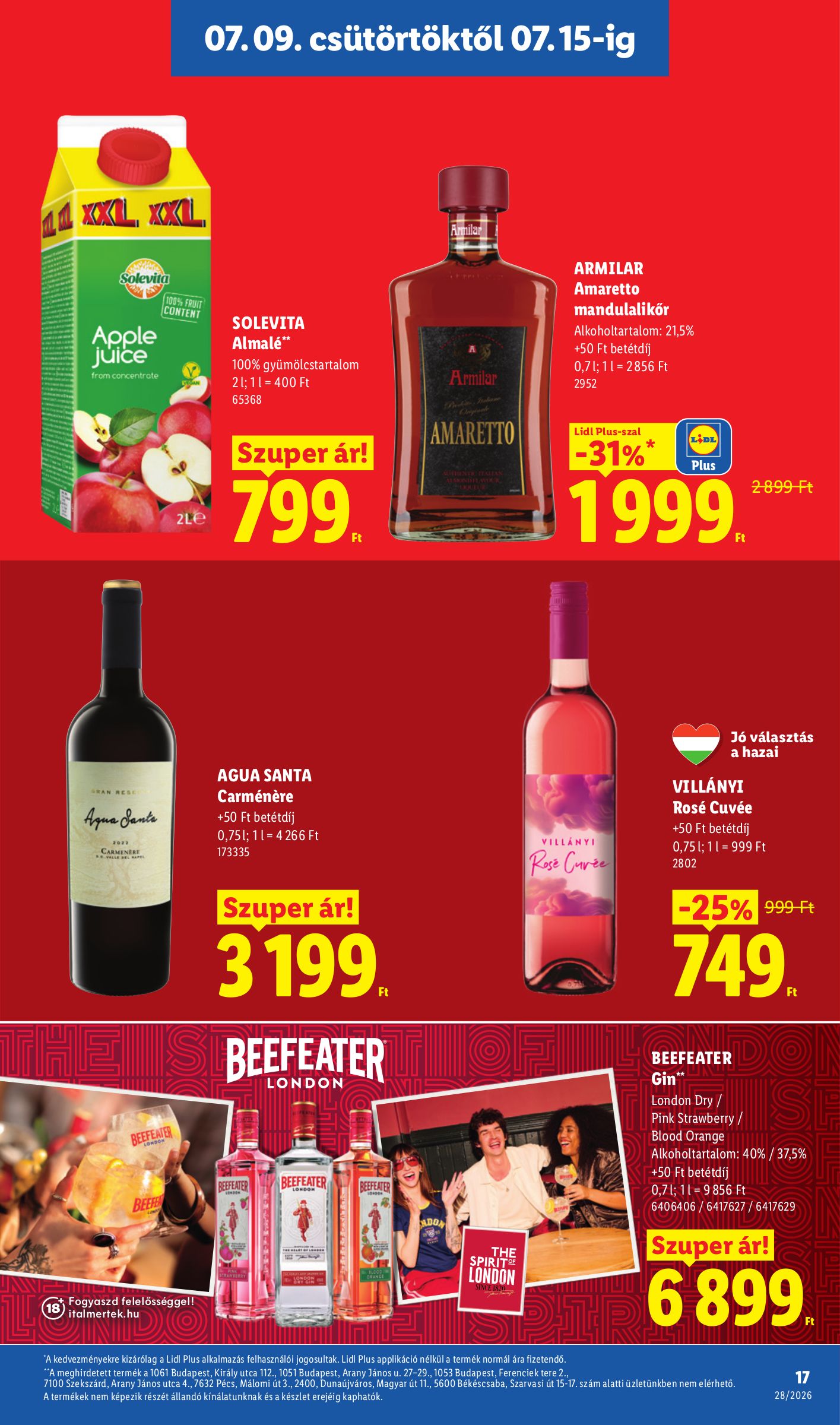 lidl - Lidl hirdetmény a következő hétre csütörtöktől 2026.07.09.-tól szerdától 2026.07.15.-ig - page: 17
