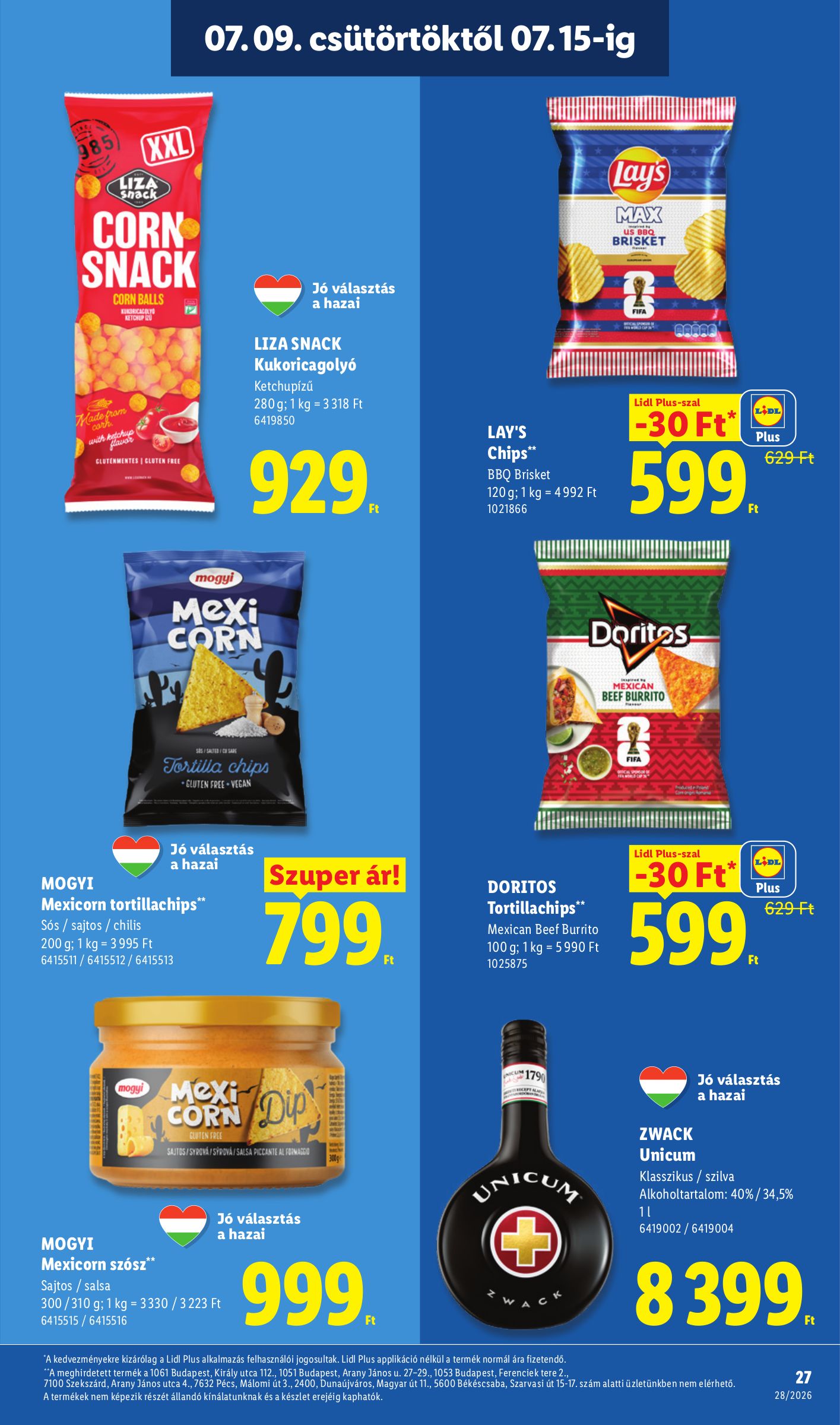 lidl - Lidl hirdetmény a következő hétre csütörtöktől 2026.07.09.-tól szerdától 2026.07.15.-ig - page: 27