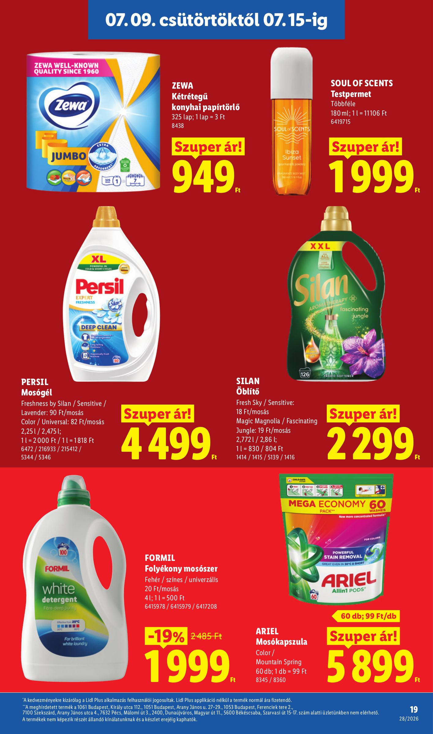 lidl - Lidl hirdetmény a következő hétre csütörtöktől 2026.07.09.-tól szerdától 2026.07.15.-ig - page: 19