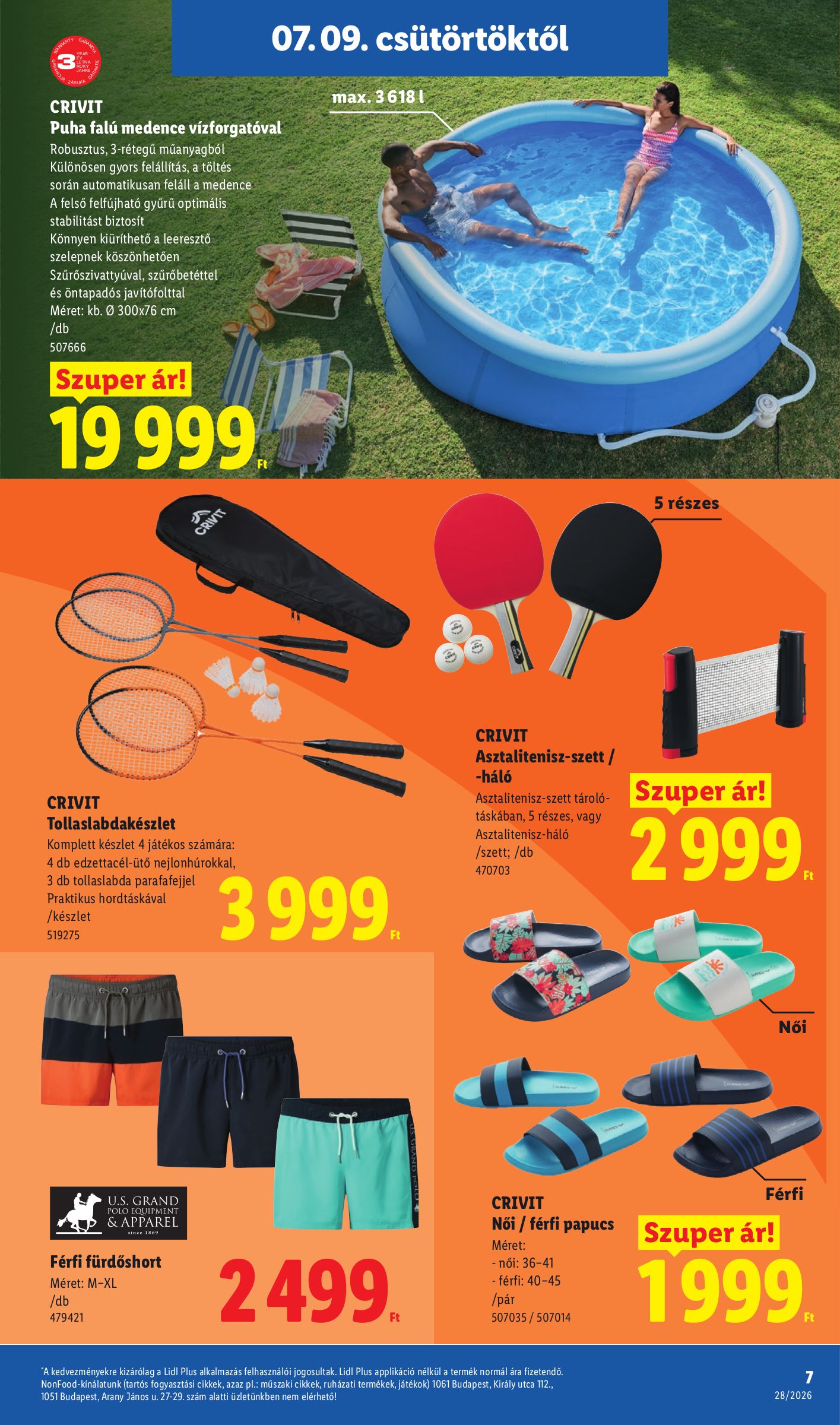 lidl - Lidl - Nonfood hirdetmény a következő hétre csütörtöktől 2026.07.09.-tól szerdától 2026.07.15.-ig - page: 7