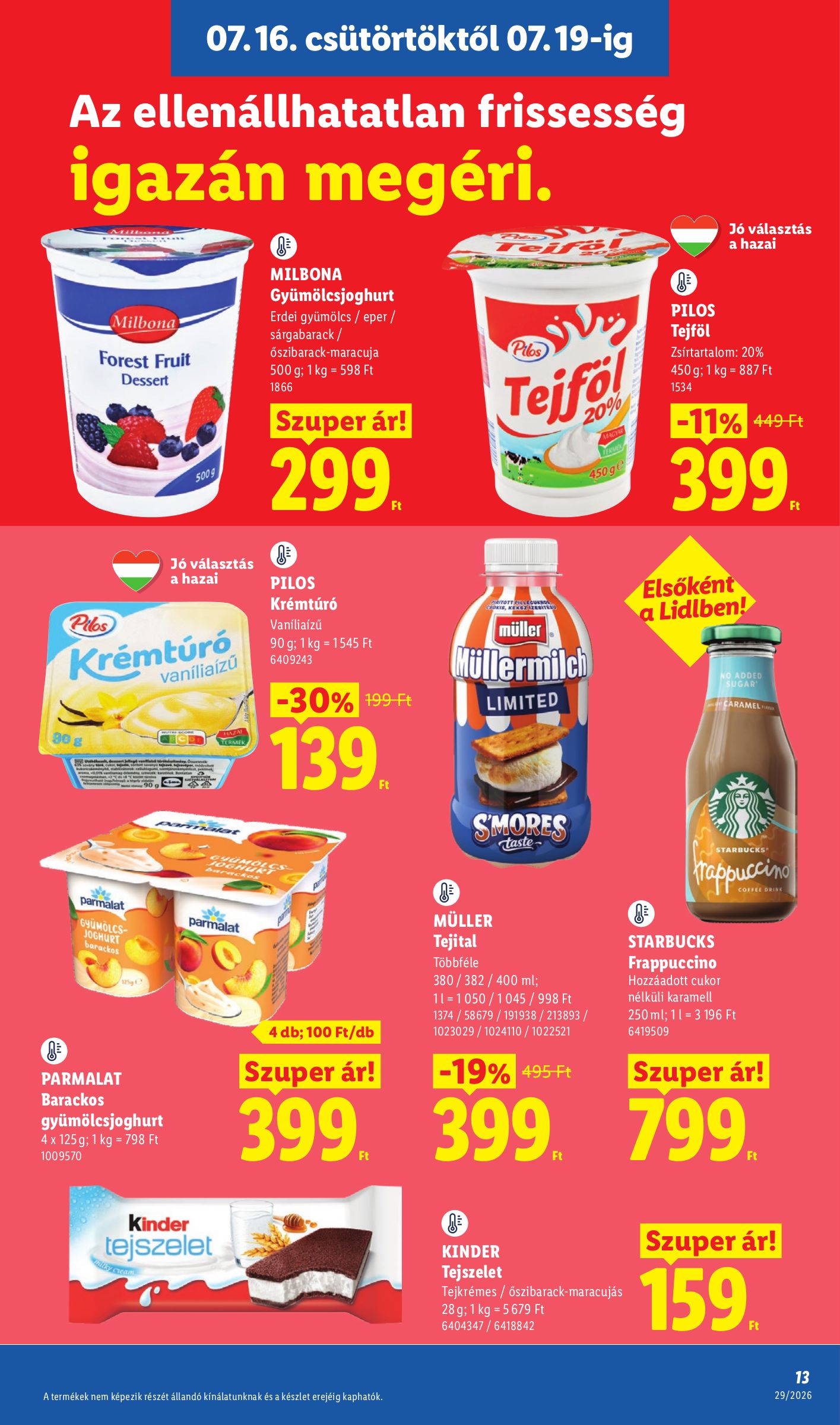 lidl - Lidl hirdetmény a következő hétre csütörtöktől 2026.07.16.-tól szerdától 2026.07.22.-ig - page: 13