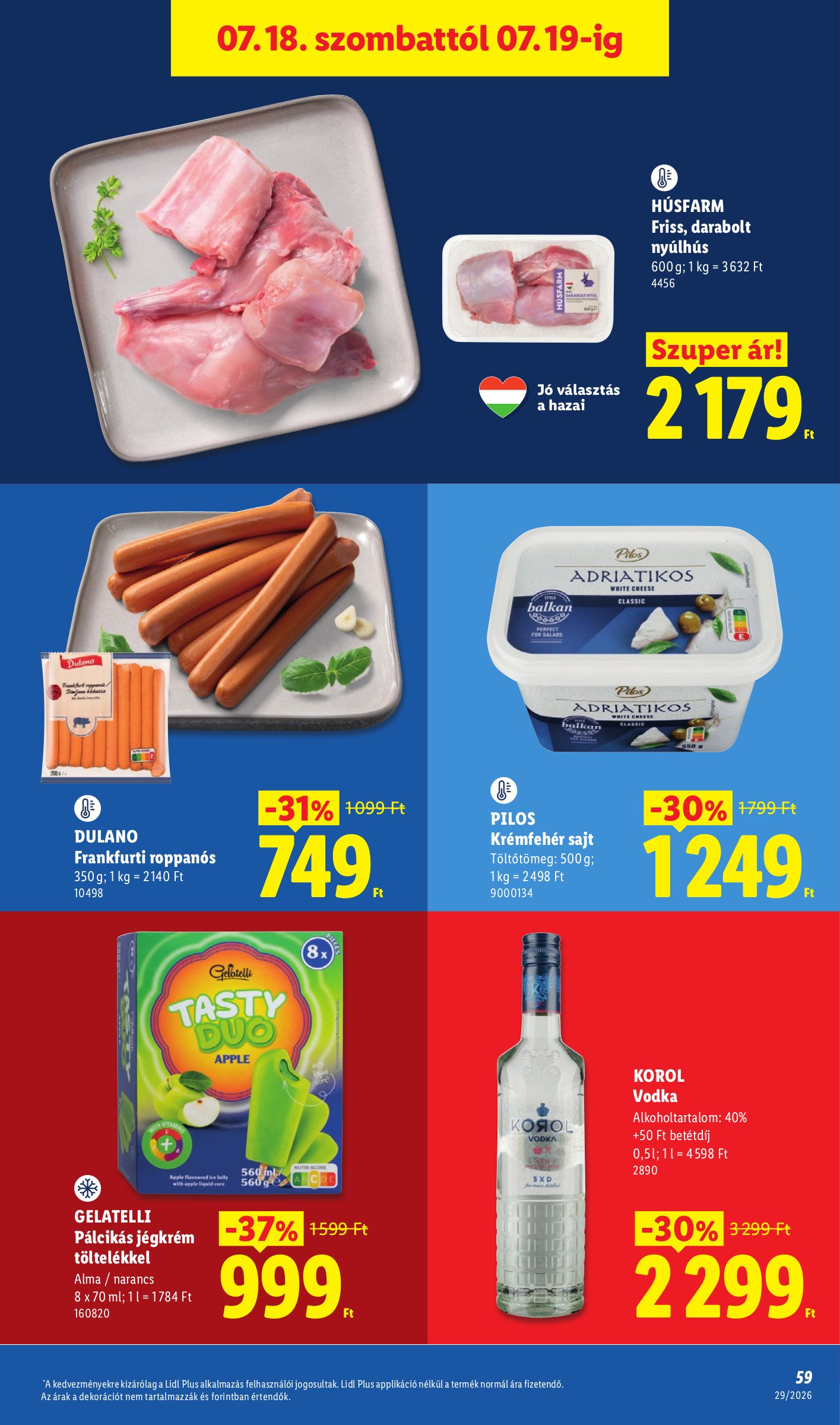 lidl - Lidl hirdetmény a következő hétre csütörtöktől 2026.07.16.-tól szerdától 2026.07.22.-ig - page: 59