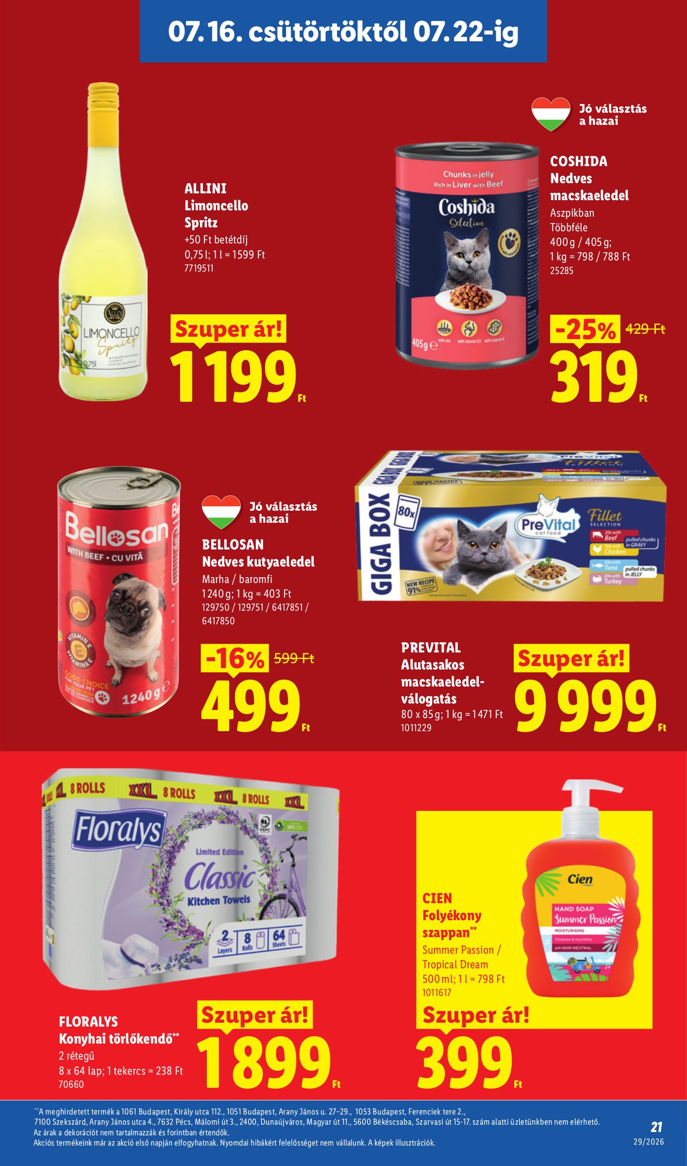 lidl - A jövőbeli Lidl akciós újság csütörtöktől 2026.07.16.-tól szerdától 2026.07.22.-ig érvényes. - page: 21