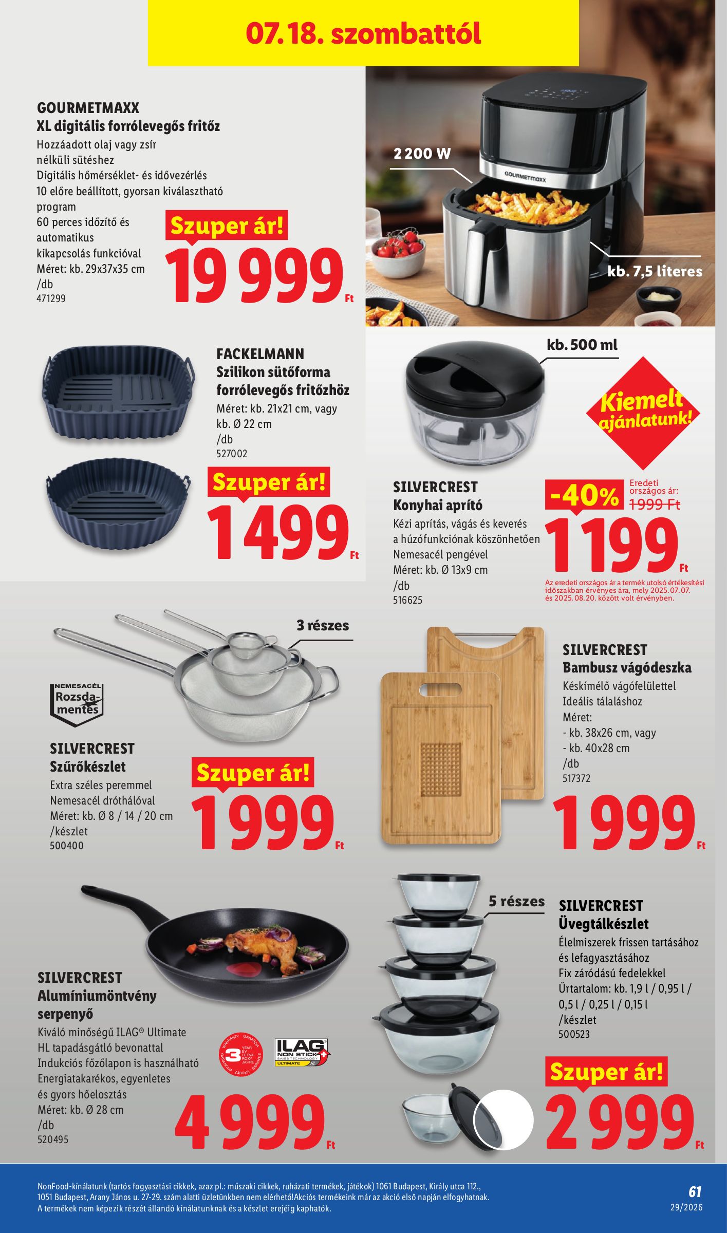 lidl - A jövőbeli Lidl akciós újság csütörtöktől 2026.07.16.-tól szerdától 2026.07.22.-ig érvényes. - page: 61