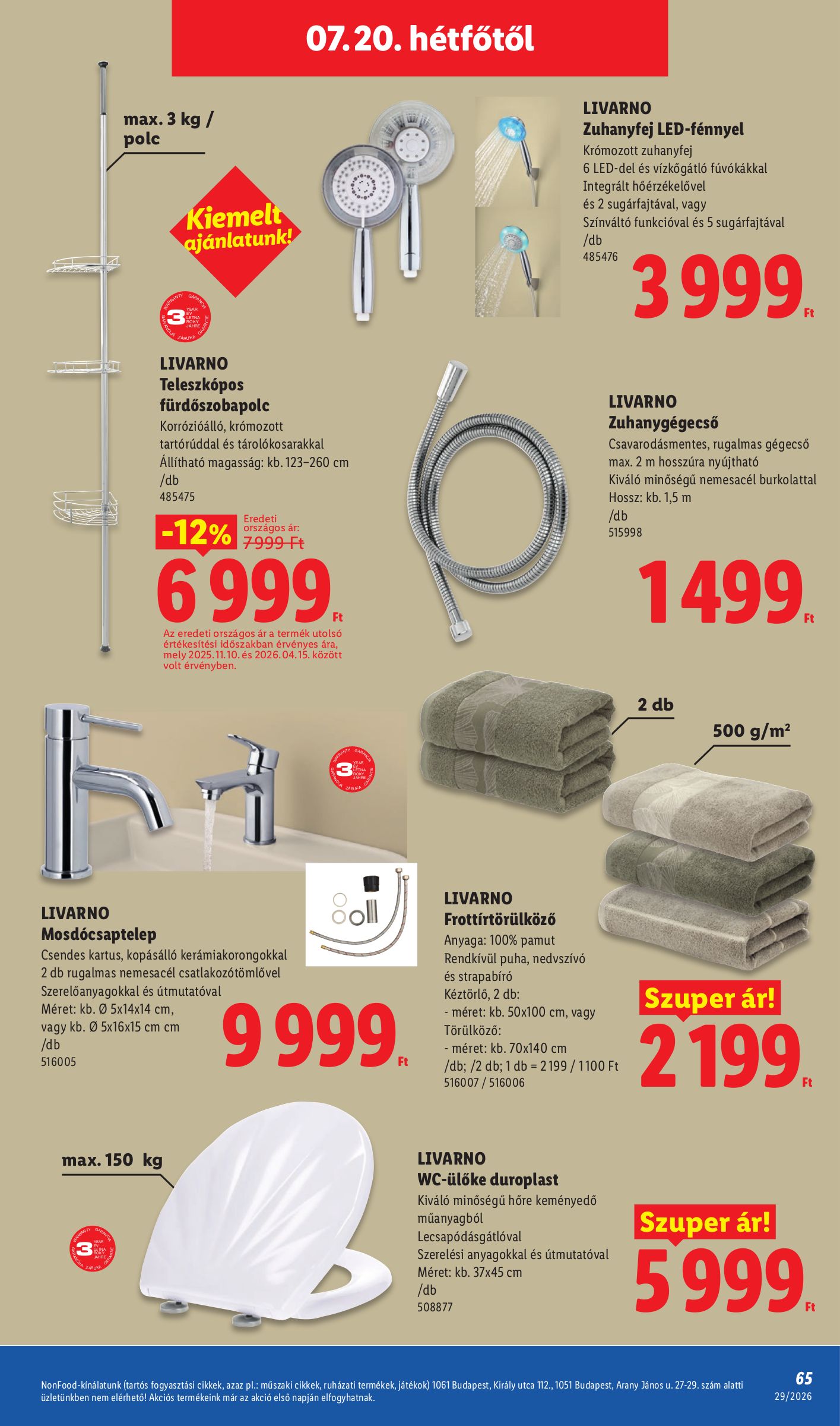 lidl - A jövőbeli Lidl akciós újság csütörtöktől 2026.07.16.-tól szerdától 2026.07.22.-ig érvényes. - page: 65