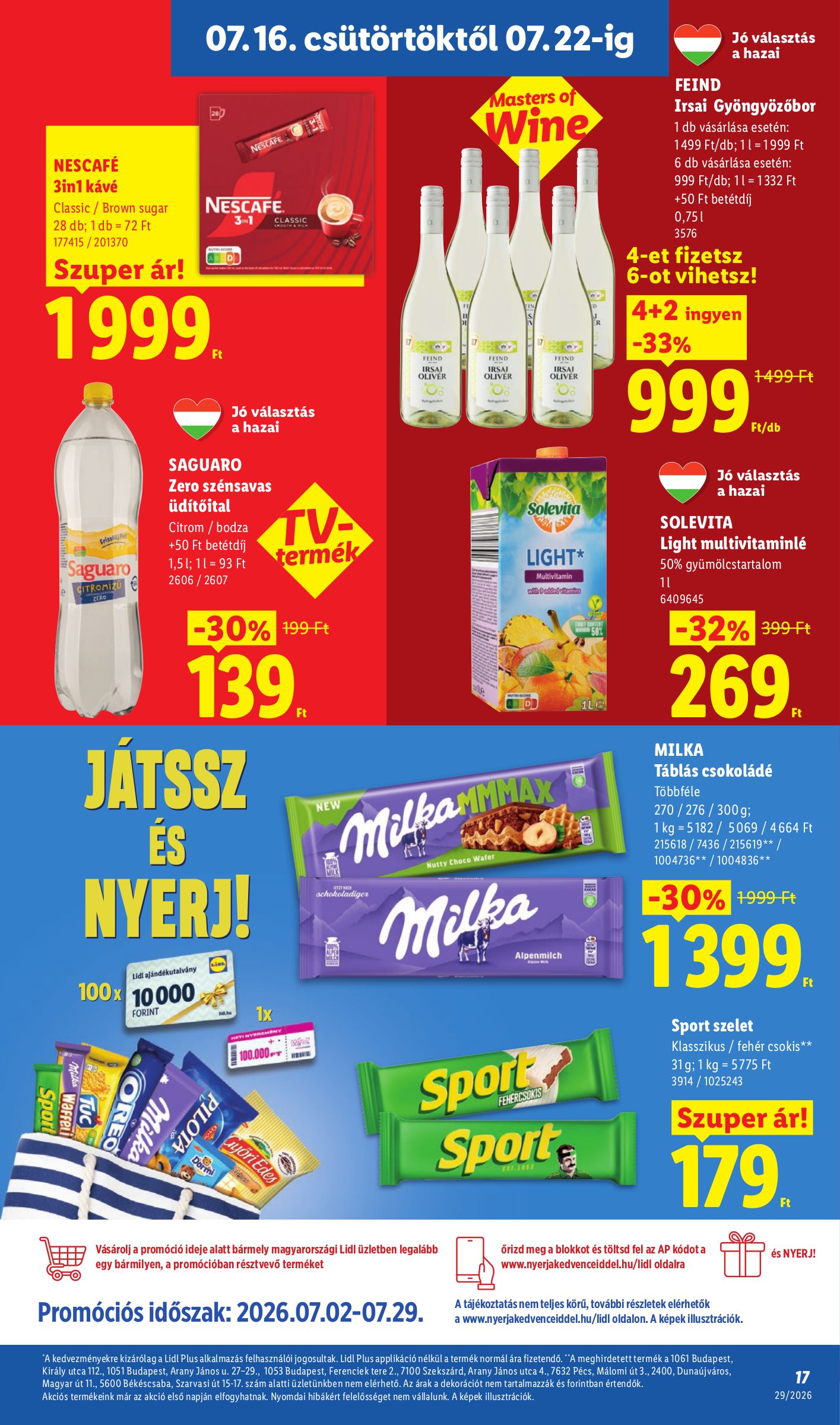 lidl - A jövőbeli Lidl akciós újság csütörtöktől 2026.07.16.-tól szerdától 2026.07.22.-ig érvényes. - page: 17
