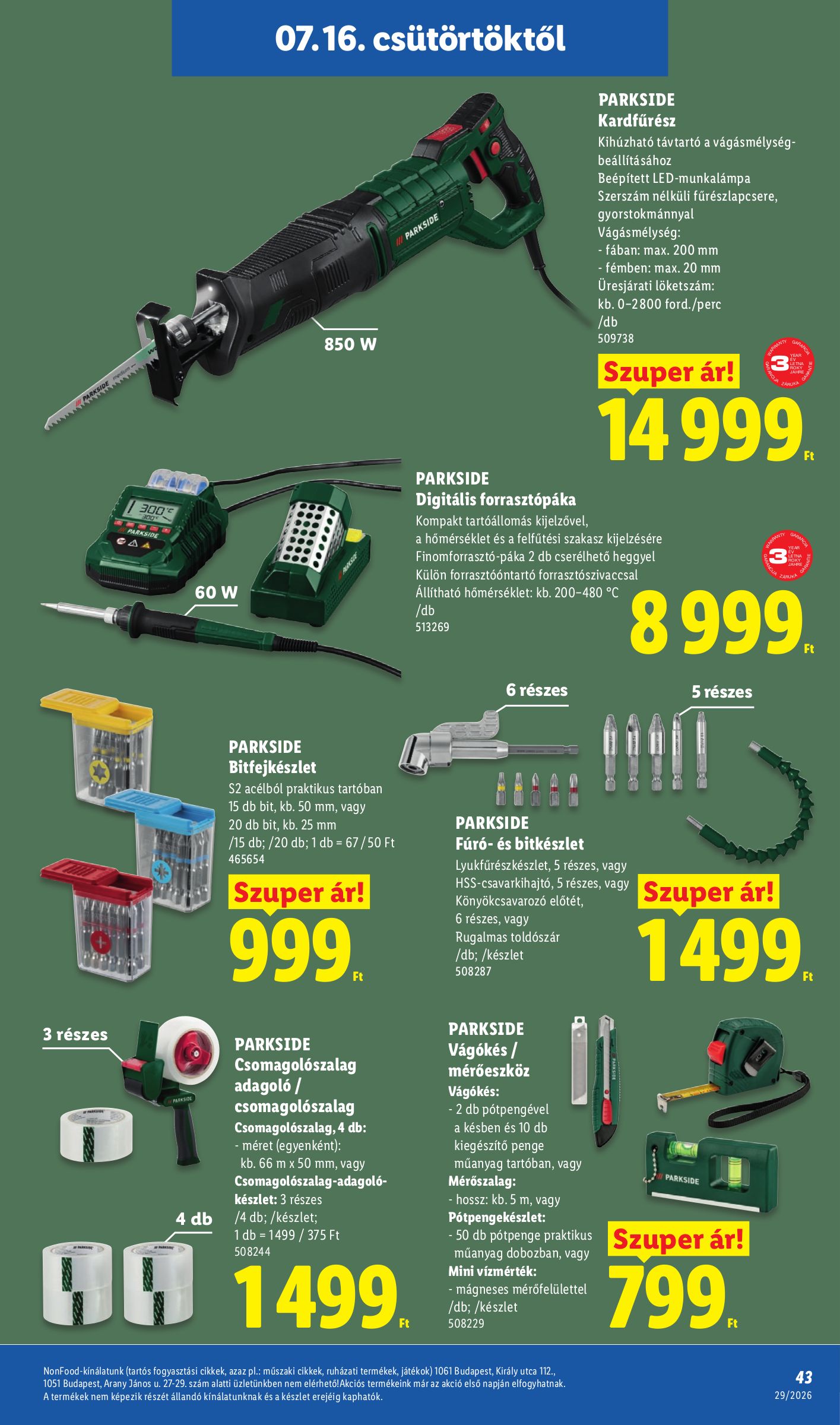 lidl - A jövőbeli Lidl akciós újság csütörtöktől 2026.07.16.-tól szerdától 2026.07.22.-ig érvényes. - page: 43
