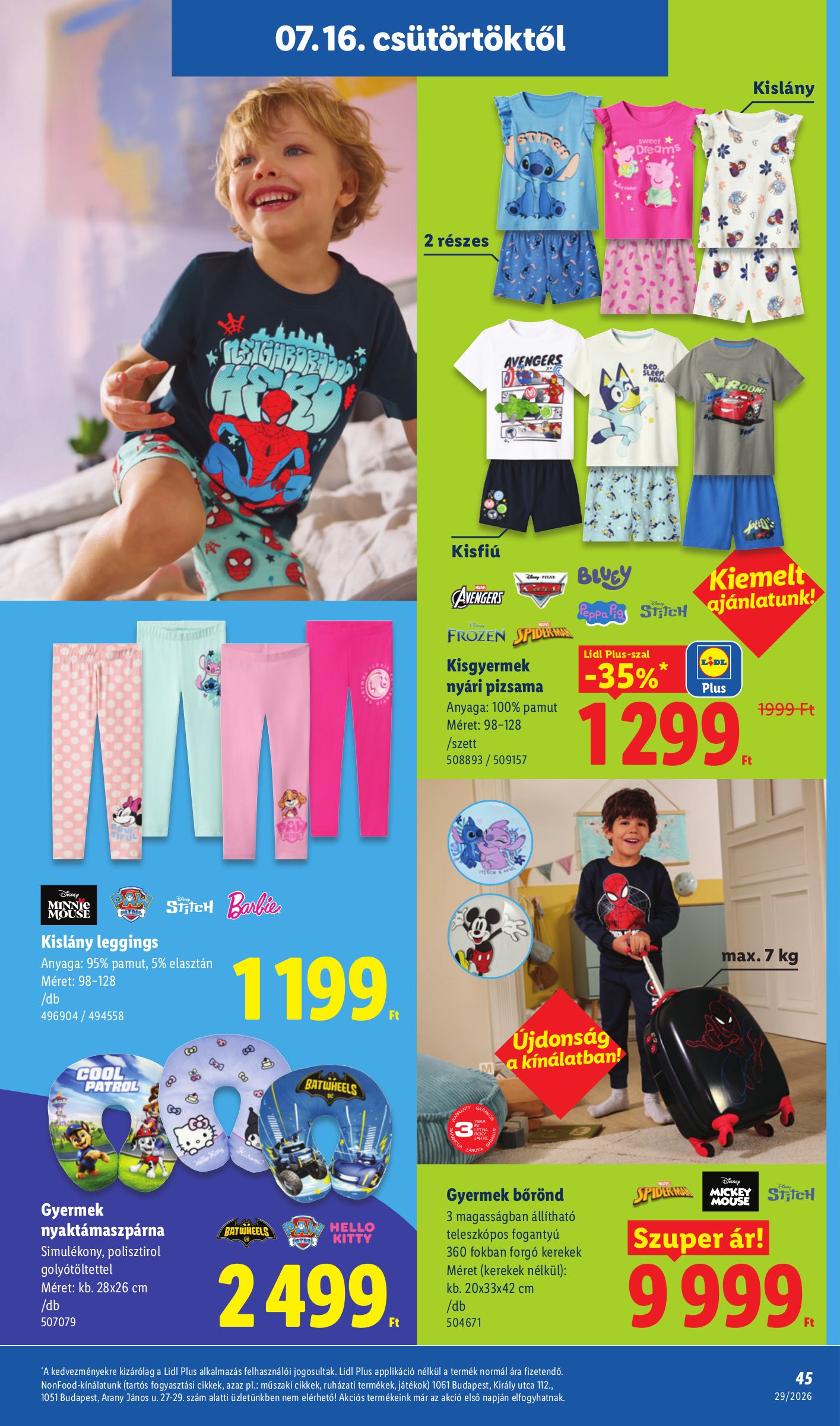 lidl - A jövőbeli Lidl akciós újság csütörtöktől 2026.07.16.-tól szerdától 2026.07.22.-ig érvényes. - page: 45