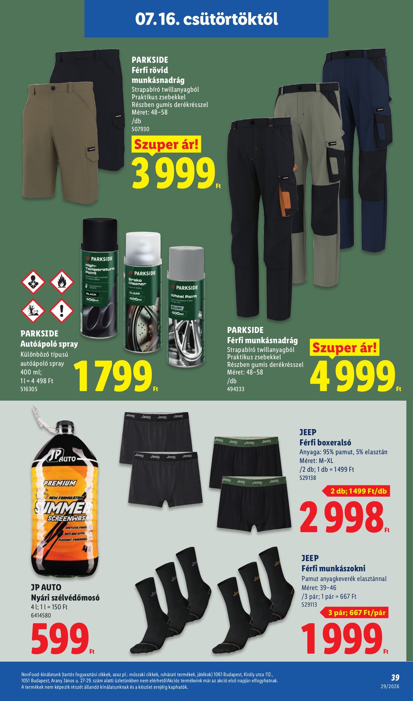lidl - A jövőbeli Lidl akciós újság csütörtöktől 2026.07.16.-tól szerdától 2026.07.22.-ig érvényes. - page: 39