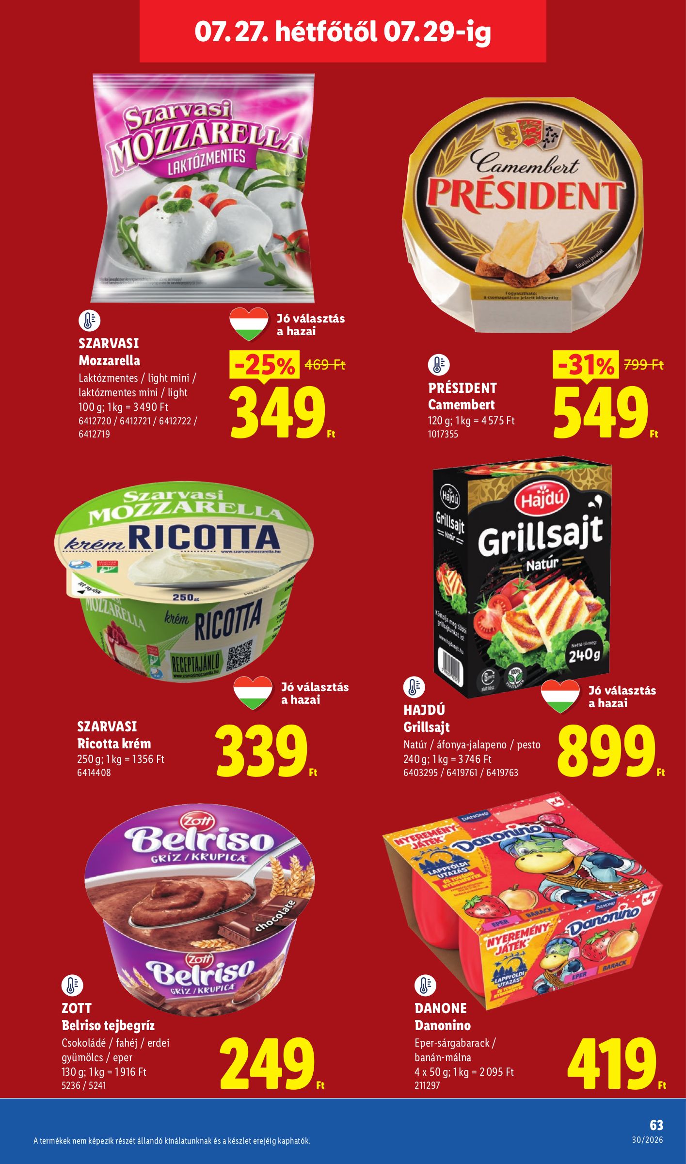 lidl - Lidl hirdetmény a következő hétre csütörtöktől 2026.07.23.-tól szerdától 2026.07.29.-ig - page: 63