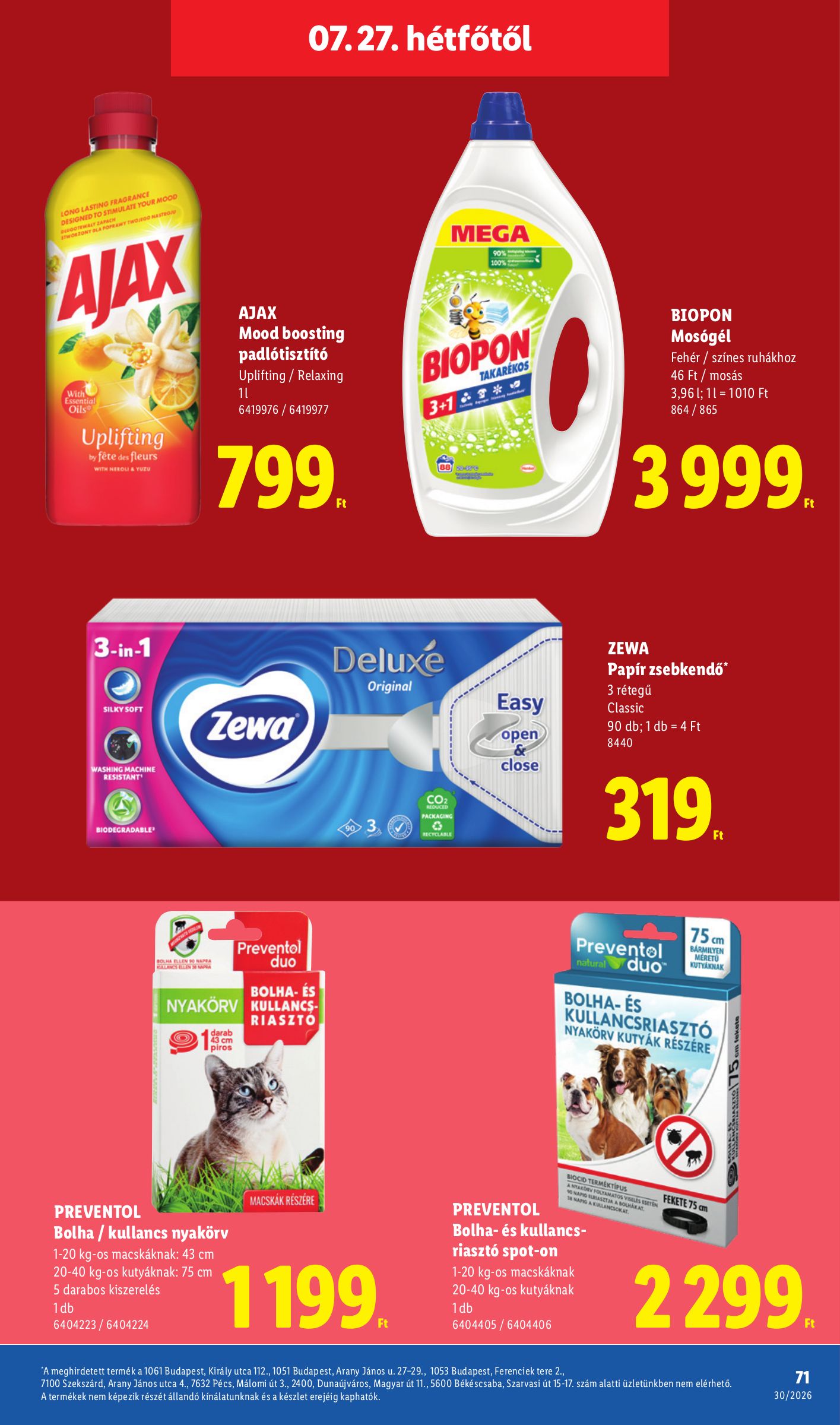 lidl - Lidl hirdetmény a következő hétre csütörtöktől 2026.07.23.-tól szerdától 2026.07.29.-ig - page: 71
