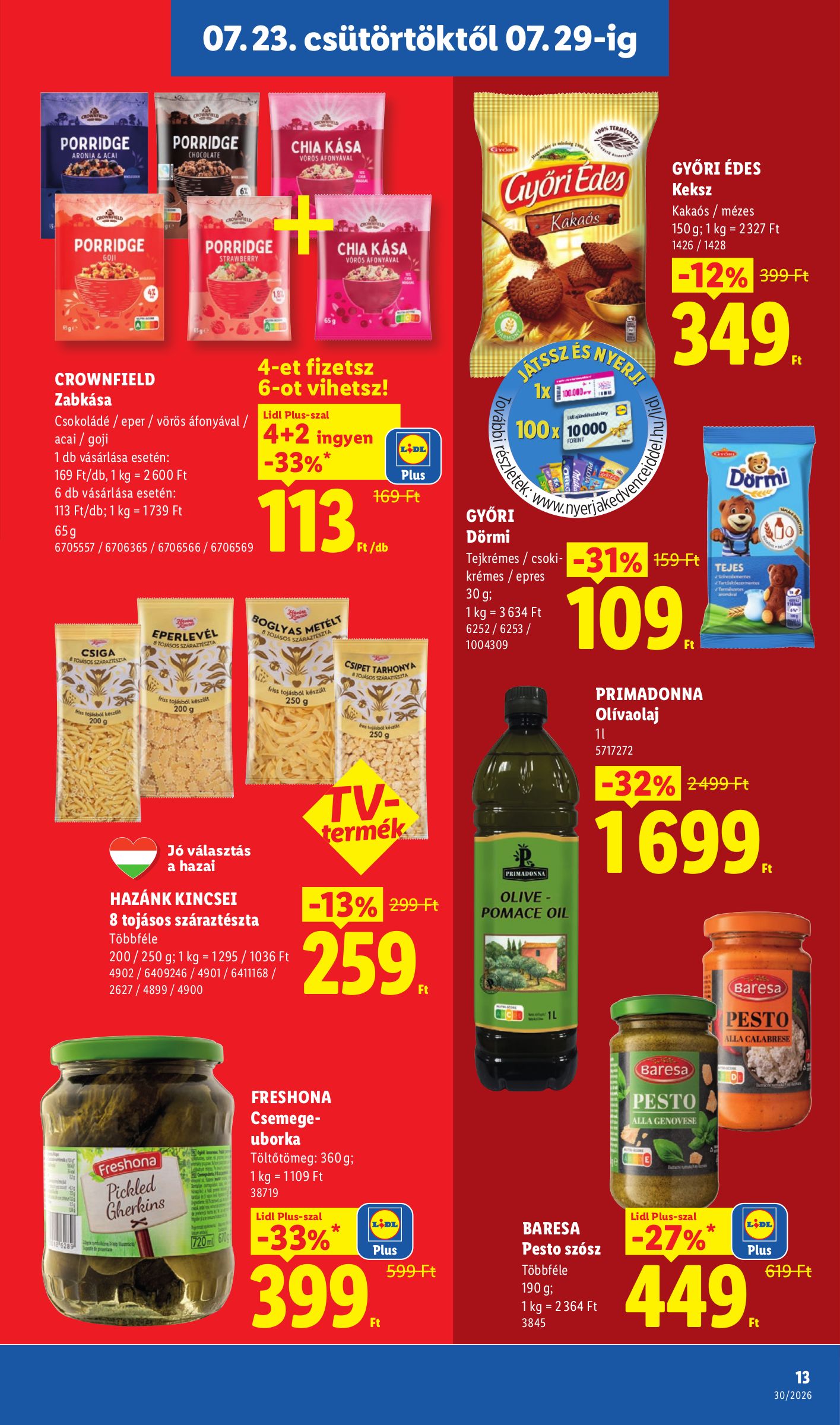 lidl - Lidl hirdetmény a következő hétre csütörtöktől 2026.07.23.-tól szerdától 2026.07.29.-ig - page: 13