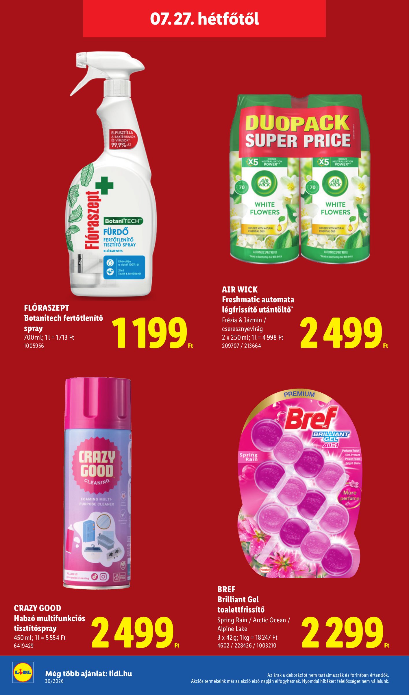 lidl - Lidl hirdetmény a következő hétre csütörtöktől 2026.07.23.-tól szerdától 2026.07.29.-ig - page: 70