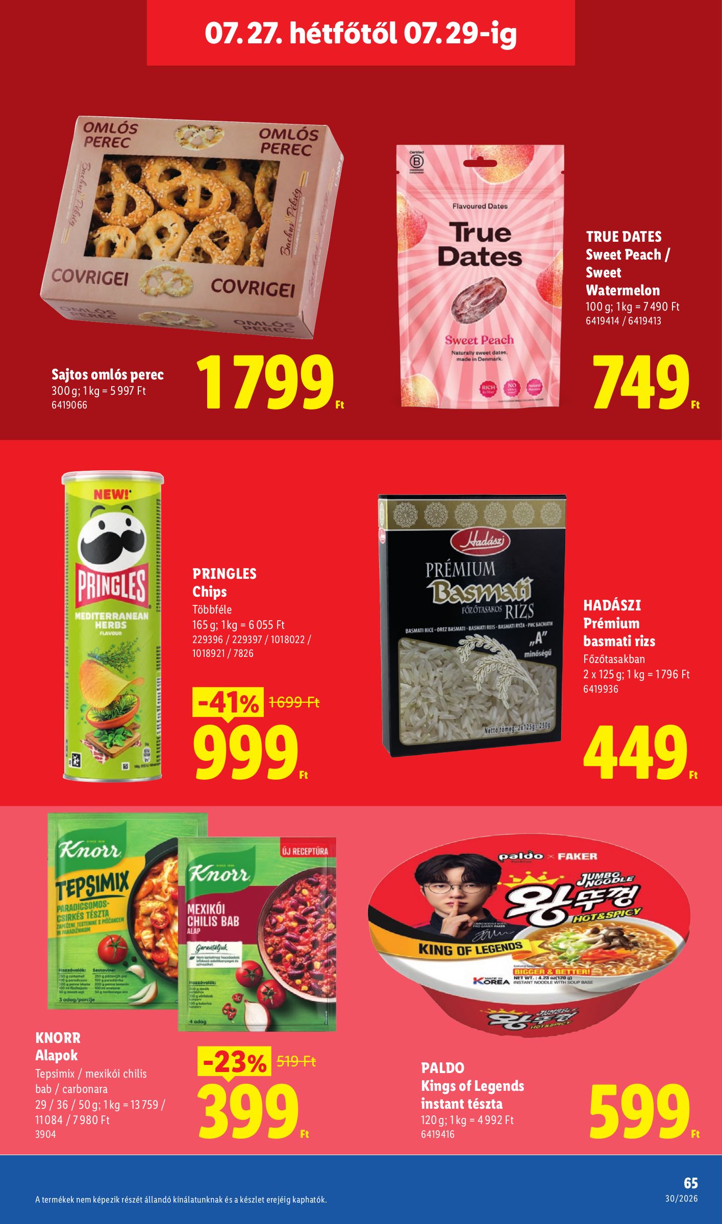 lidl - Lidl hirdetmény a következő hétre csütörtöktől 2026.07.23.-tól szerdától 2026.07.29.-ig - page: 65