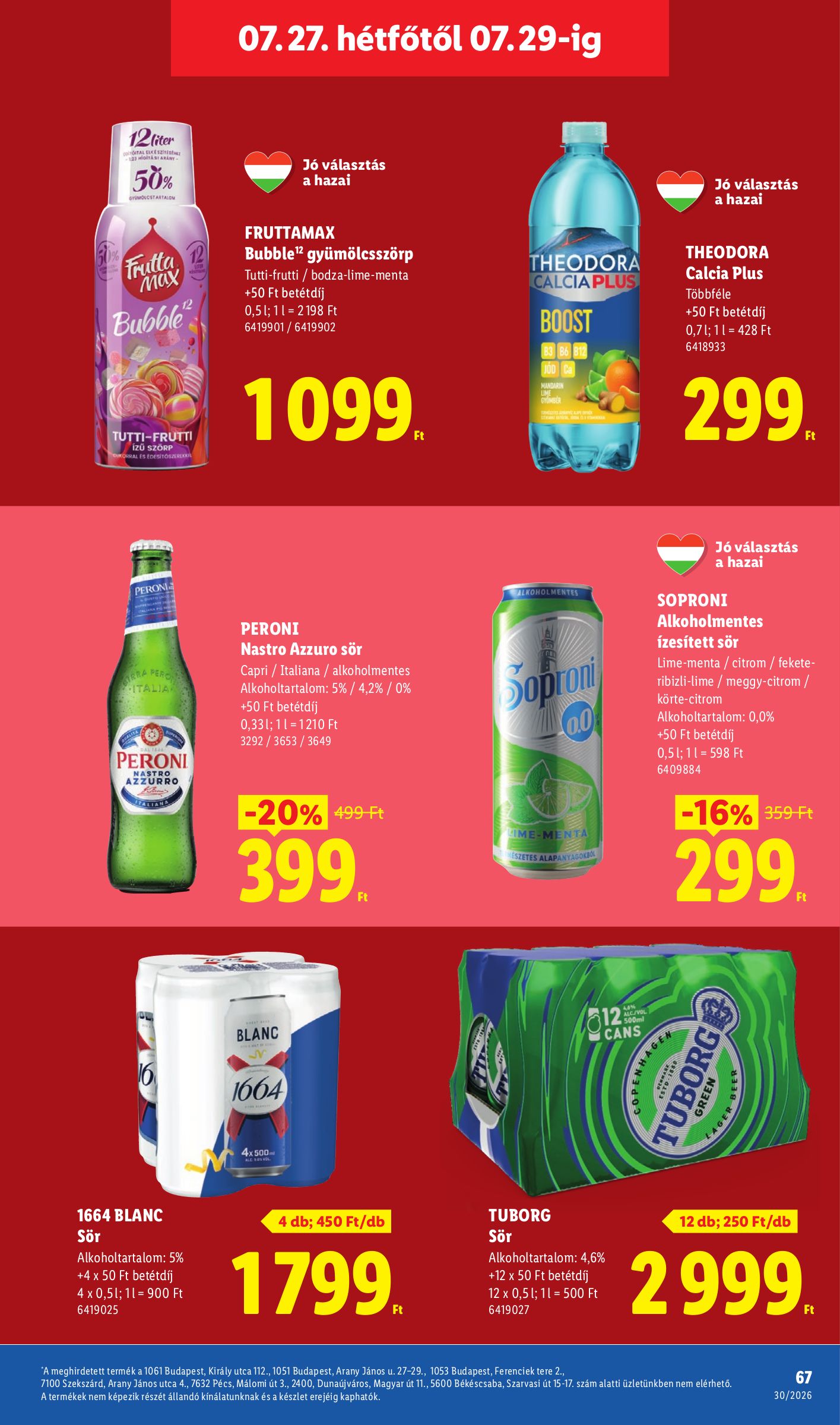lidl - Lidl hirdetmény a következő hétre csütörtöktől 2026.07.23.-tól szerdától 2026.07.29.-ig - page: 67