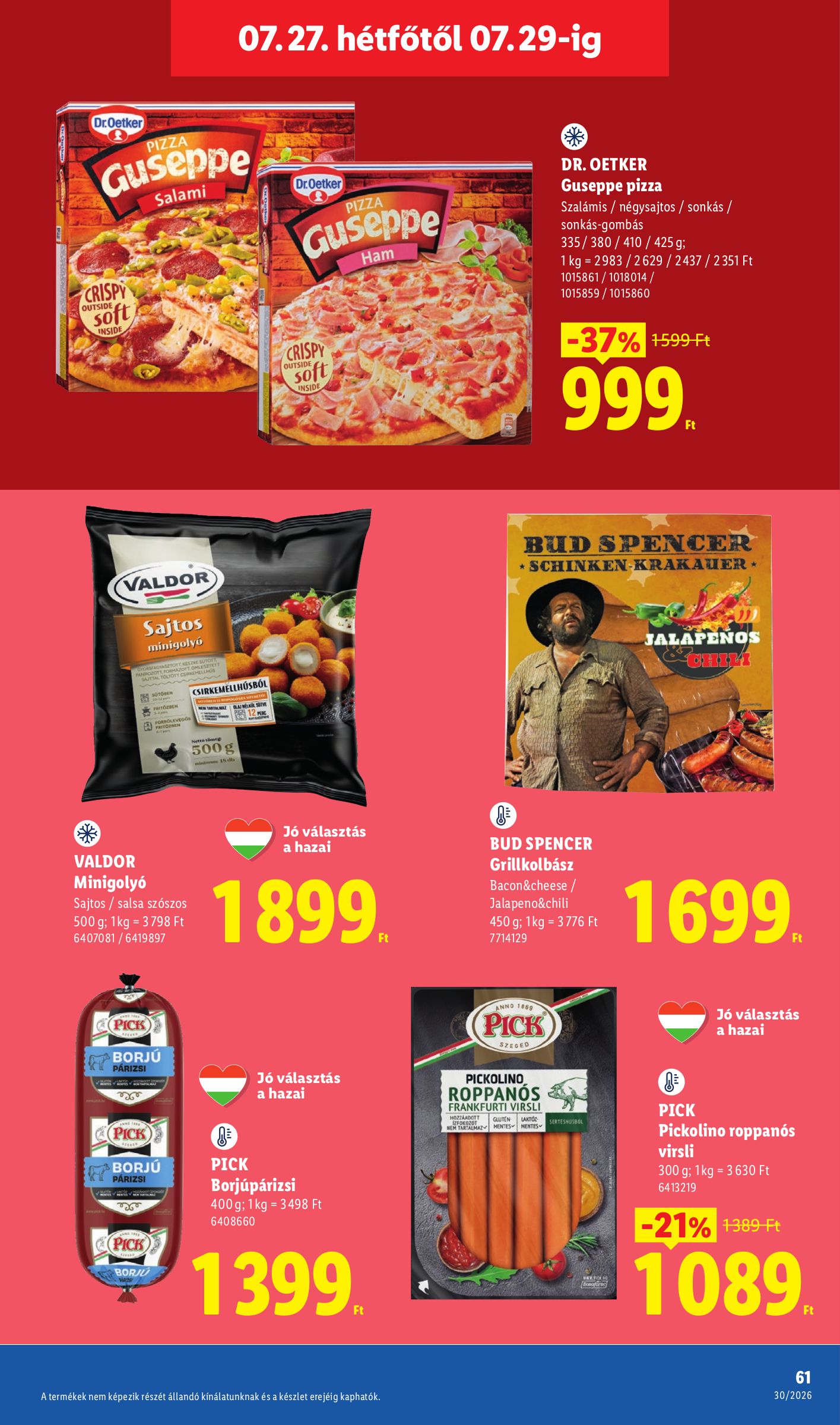 lidl - Lidl hirdetmény a következő hétre csütörtöktől 2026.07.23.-tól szerdától 2026.07.29.-ig - page: 61