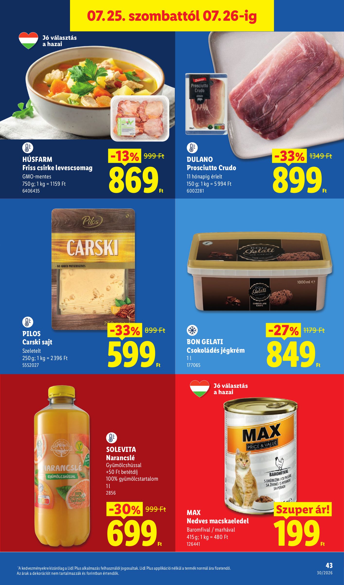 lidl - Lidl hirdetmény a következő hétre csütörtöktől 2026.07.23.-tól szerdától 2026.07.29.-ig - page: 43