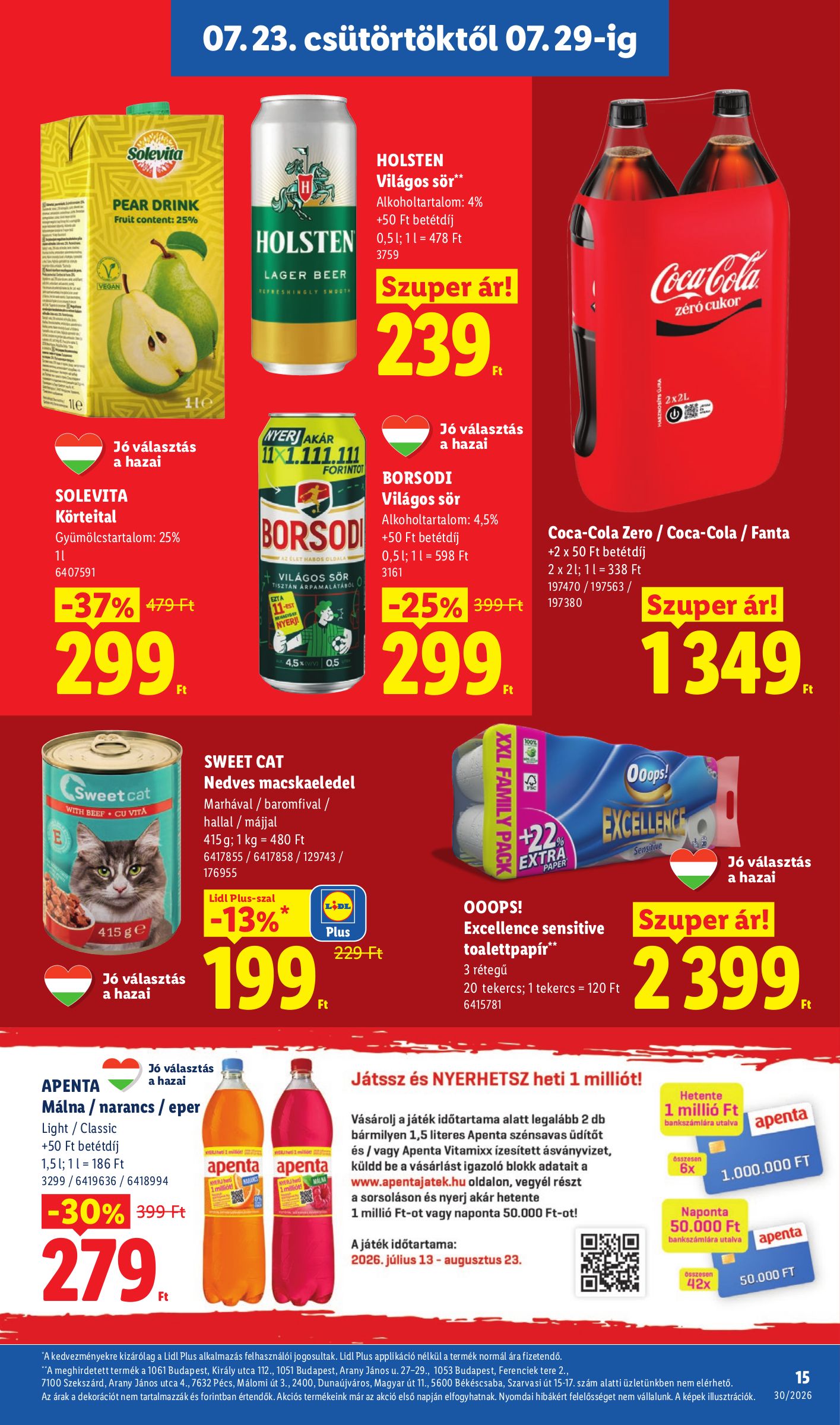 lidl - Lidl hirdetmény a következő hétre csütörtöktől 2026.07.23.-tól szerdától 2026.07.29.-ig - page: 15