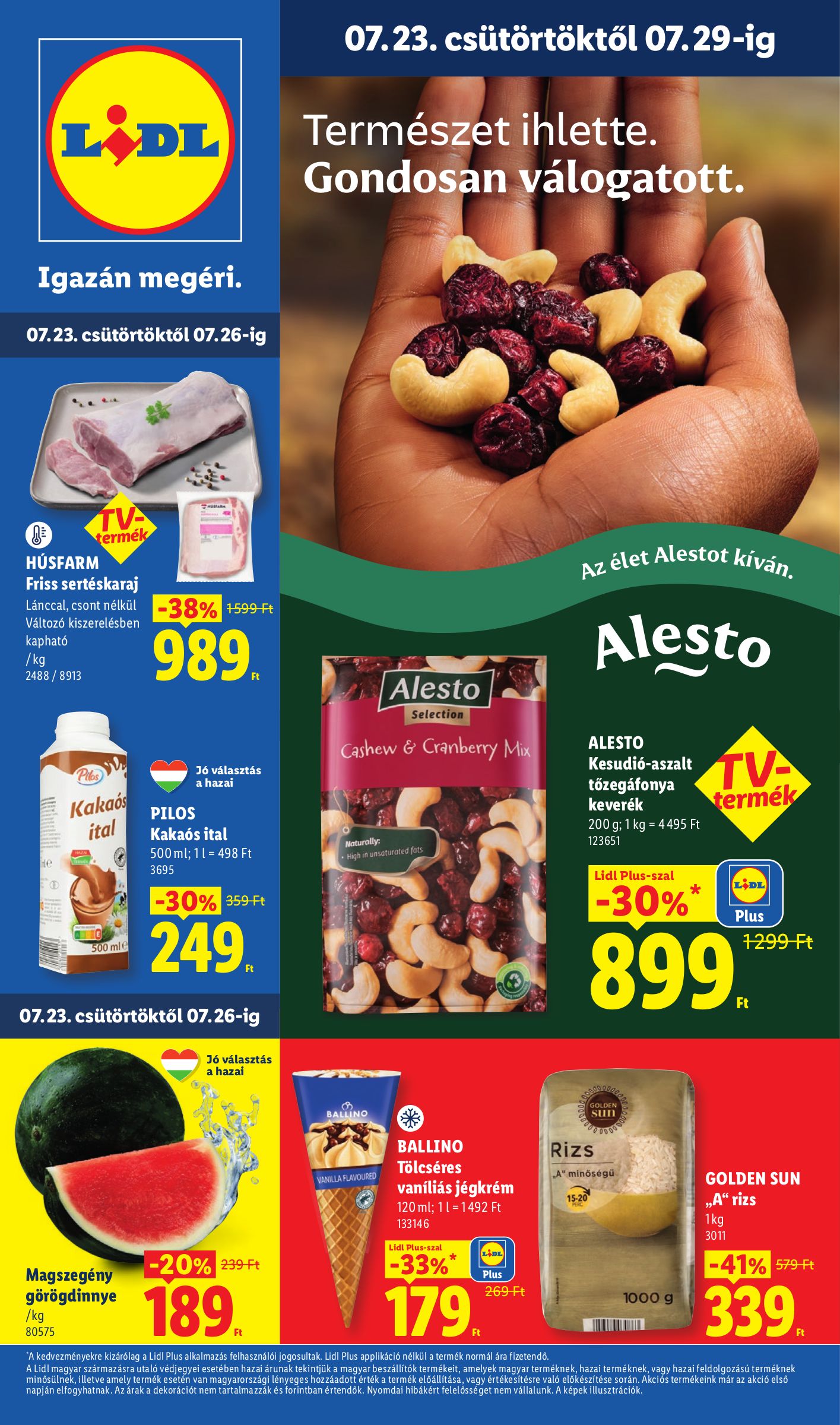 lidl - Lidl hirdetmény a következő hétre csütörtöktől 2026.07.23.-tól szerdától 2026.07.29.-ig