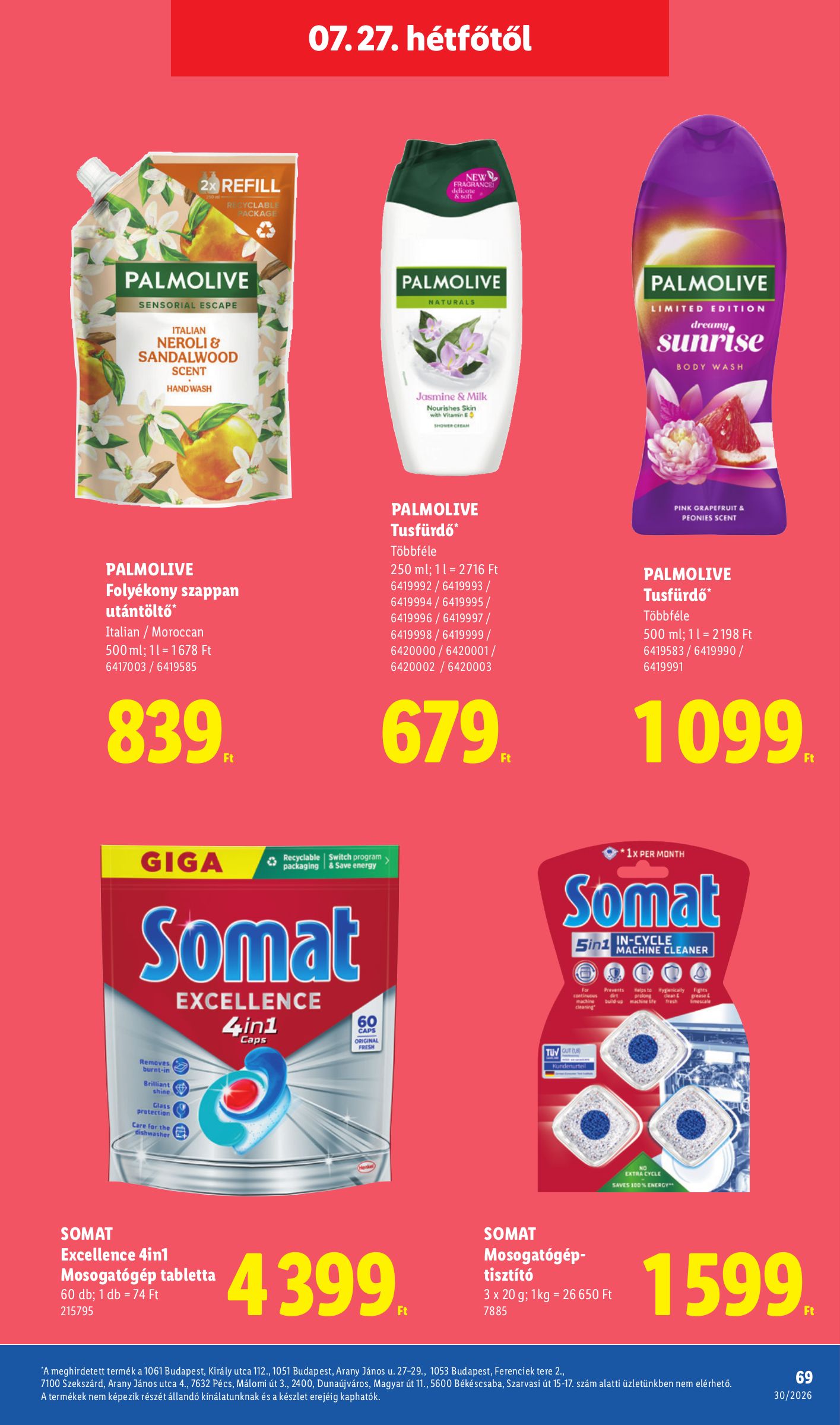 lidl - Lidl hirdetmény a következő hétre csütörtöktől 2026.07.23.-tól szerdától 2026.07.29.-ig - page: 69