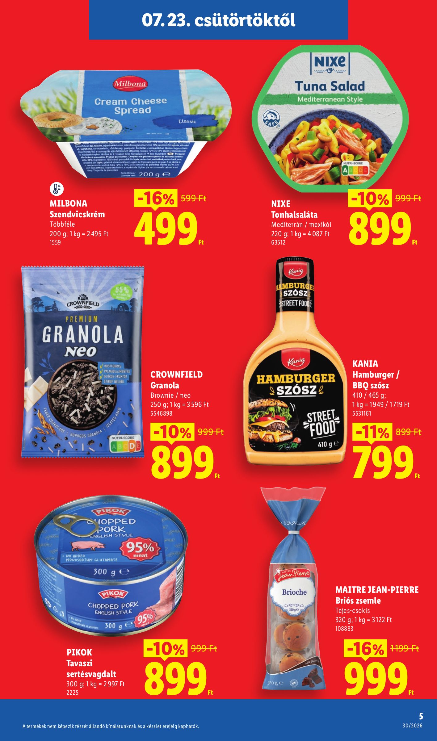 lidl - Lidl hirdetmény a következő hétre csütörtöktől 2026.07.23.-tól szerdától 2026.07.29.-ig - page: 5