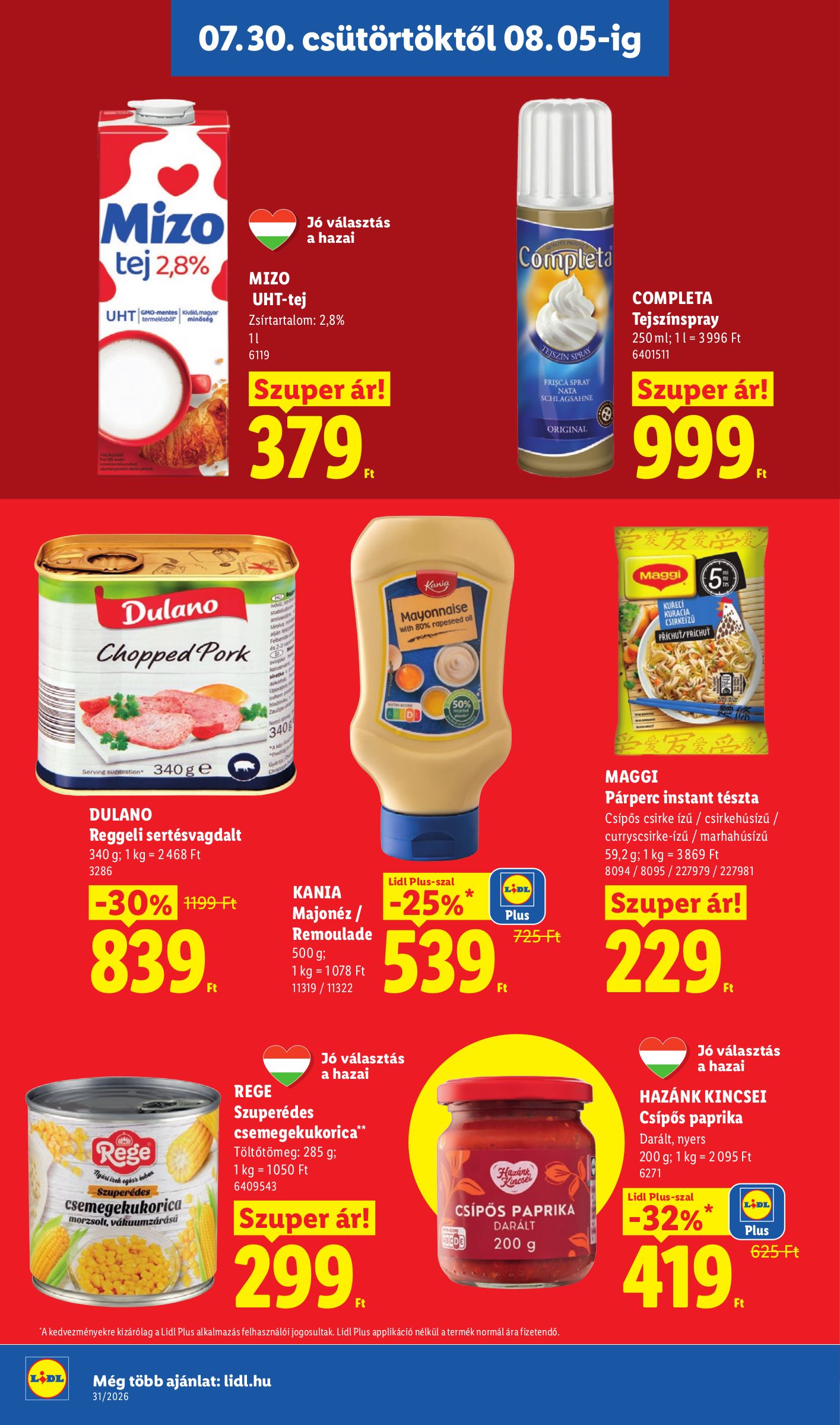 lidl - Lidl hirdetmény a következő hétre csütörtöktől 2026.07.30.-tól szerdától 2026.08.05.-ig - page: 14