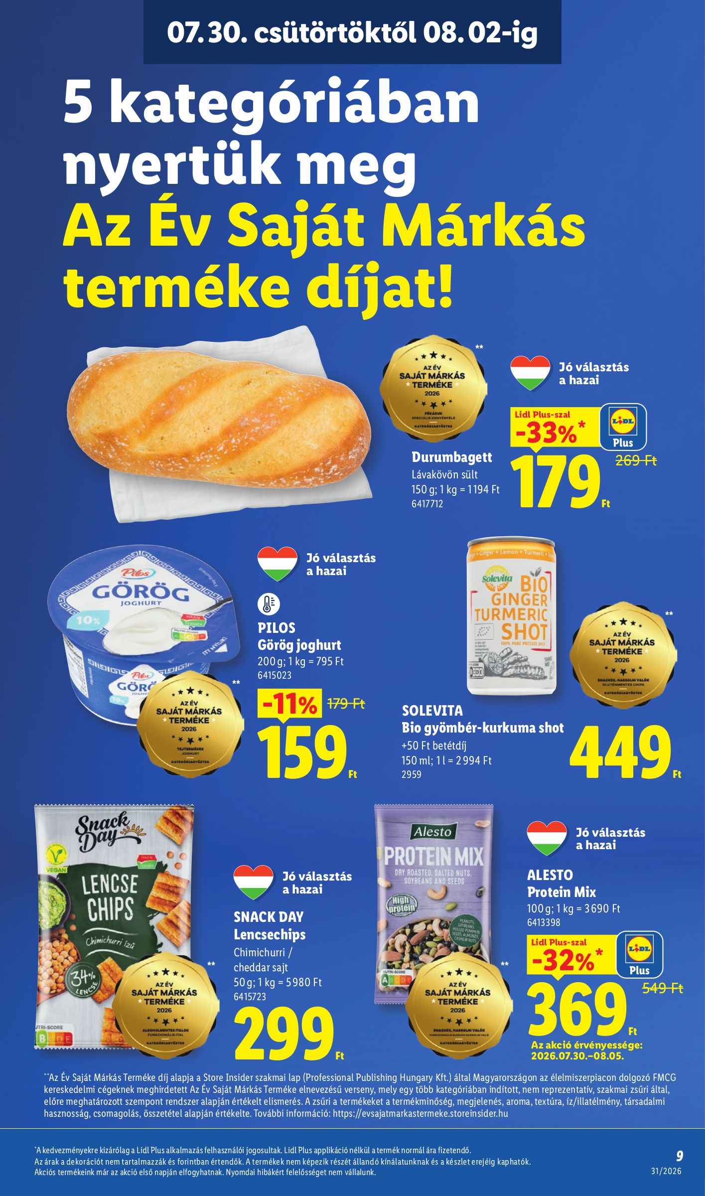 lidl - Lidl hirdetmény a következő hétre csütörtöktől 2026.07.30.-tól szerdától 2026.08.05.-ig - page: 9