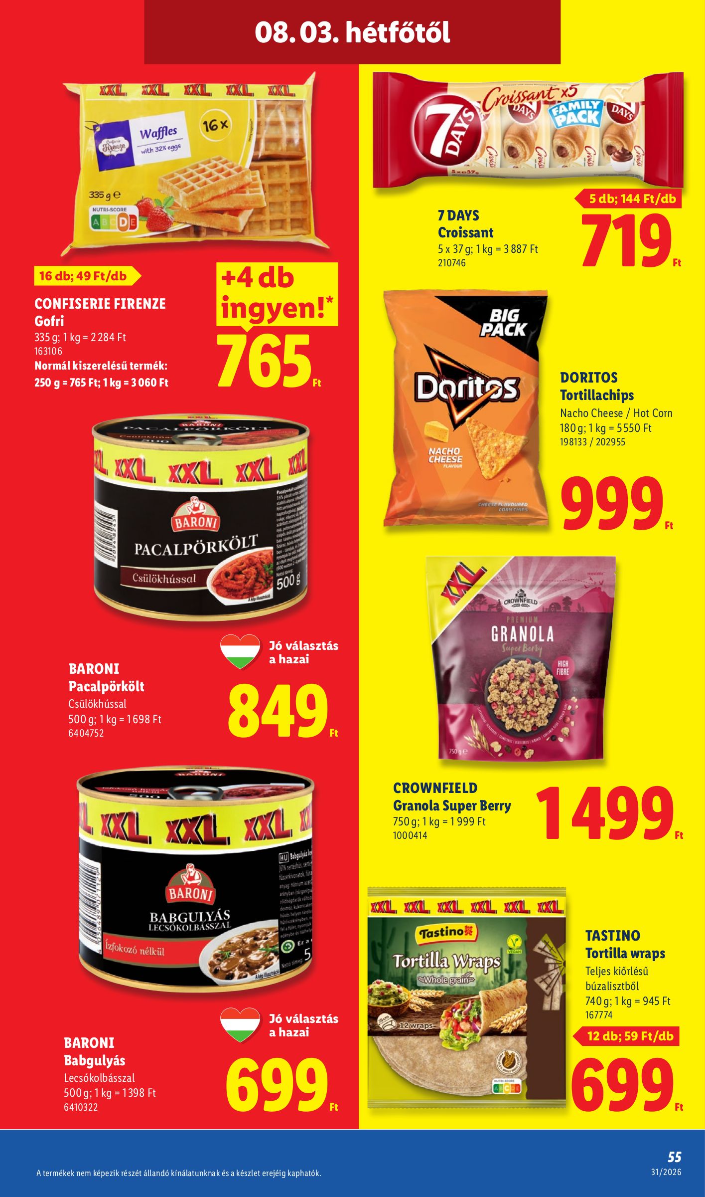 lidl - Lidl hirdetmény a következő hétre csütörtöktől 2026.07.30.-tól szerdától 2026.08.05.-ig - page: 55