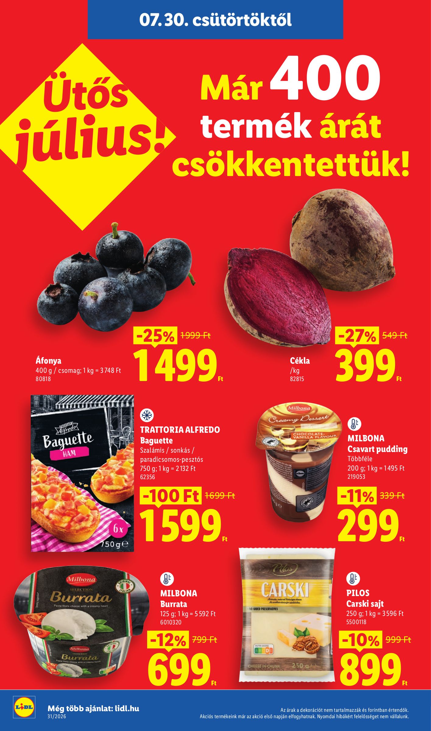 lidl - Lidl hirdetmény a következő hétre csütörtöktől 2026.07.30.-tól szerdától 2026.08.05.-ig - page: 2
