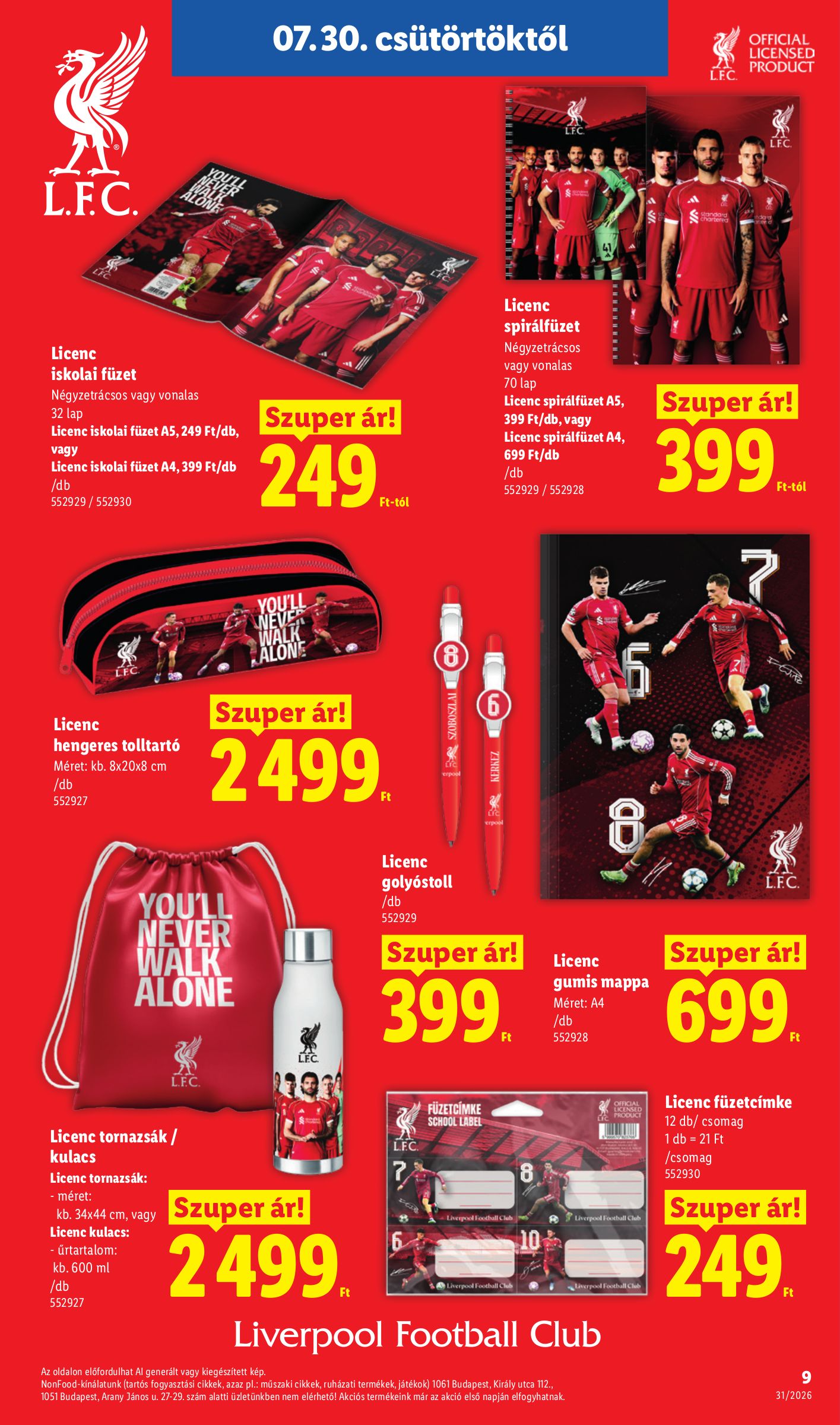 lidl - Lidl - Back to school hirdetmény a következő hétre csütörtöktől 2026.07.30.-tól hétfőtől 2026.08.31.-ig - page: 9