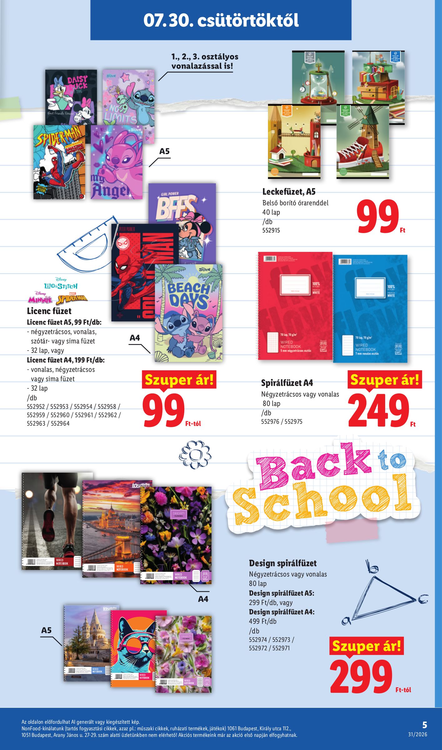 lidl - Lidl - Back to school hirdetmény a következő hétre csütörtöktől 2026.07.30.-tól hétfőtől 2026.08.31.-ig - page: 5